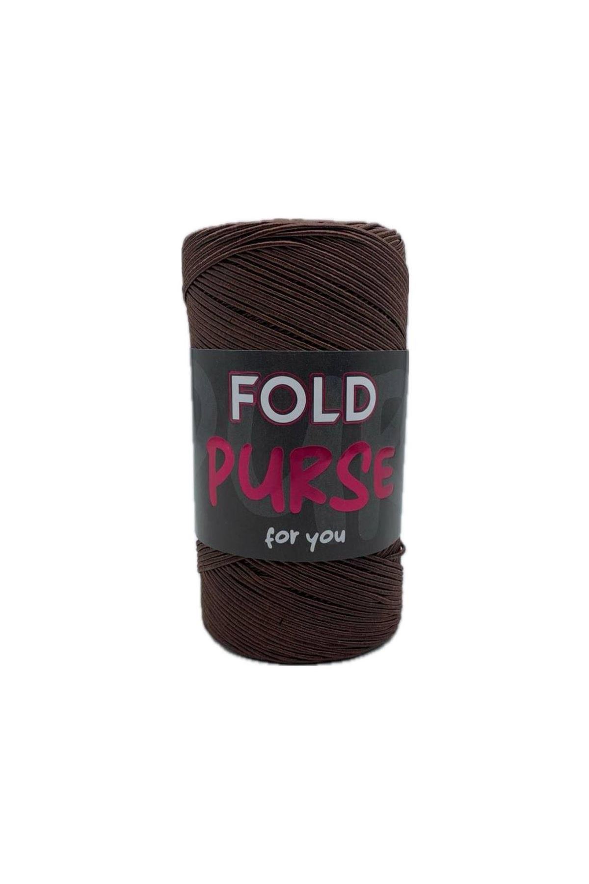 Fold Yarn Purse - Acı Kahve 41242 Mum Ip Supla Ipi 200 Gram