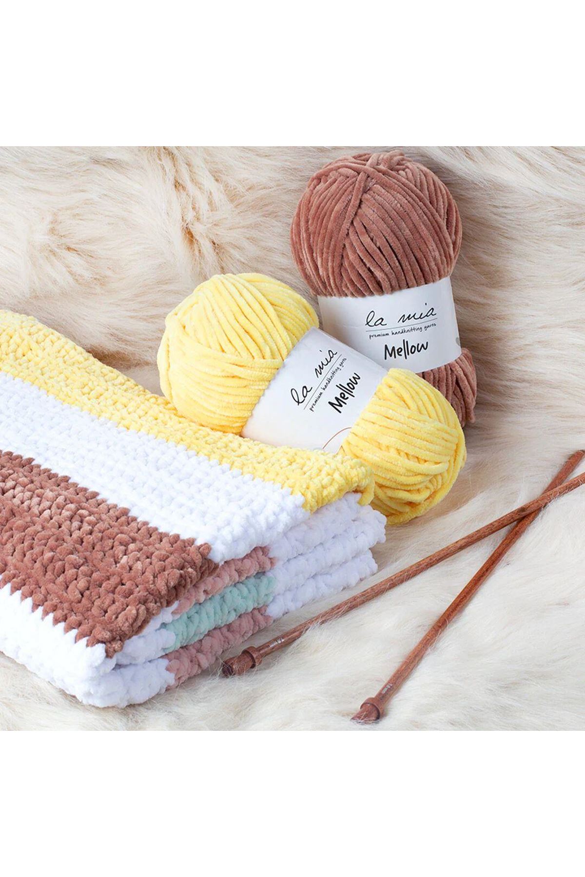La Mia Mellow Bej El Örgü İpi -908