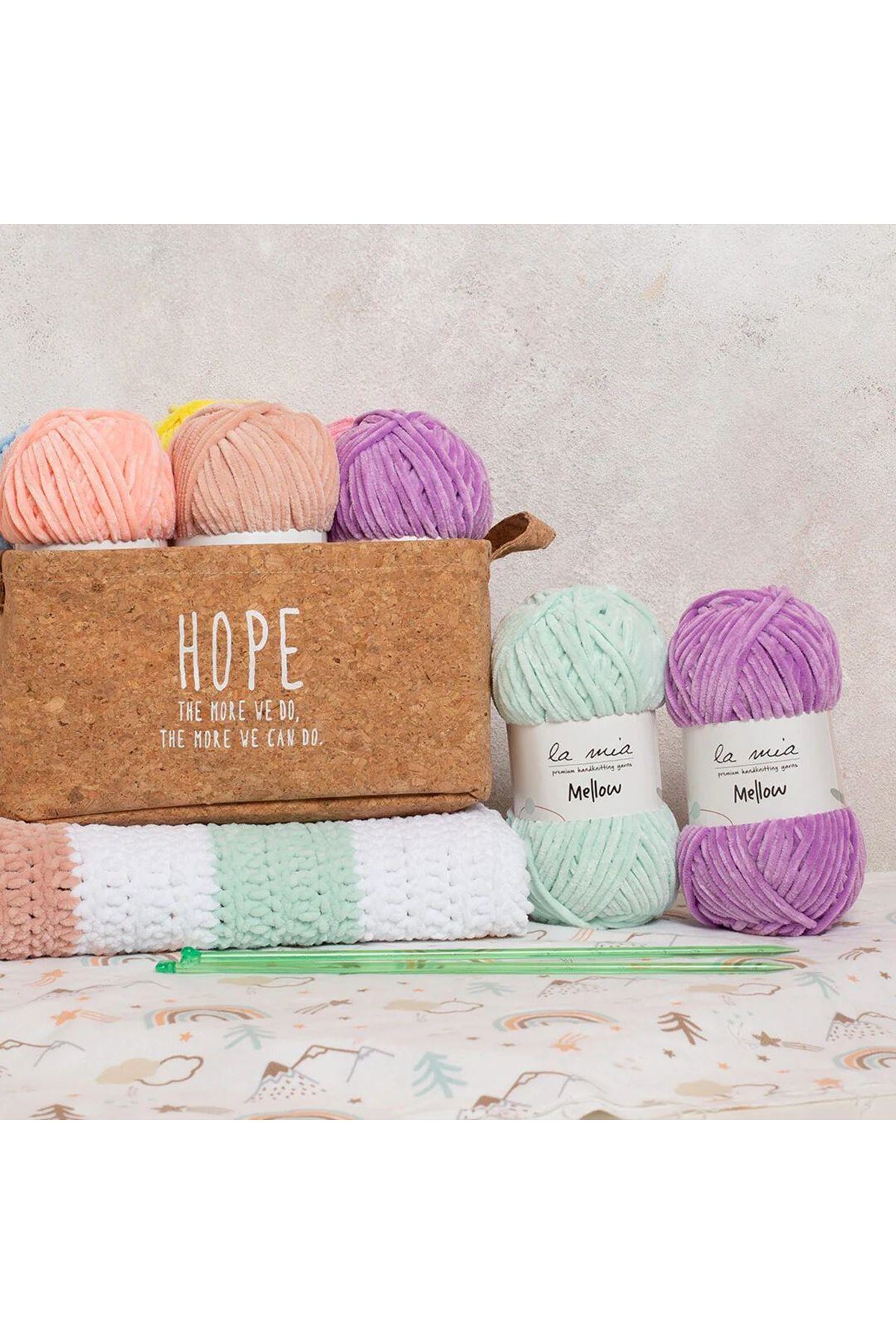 La Mia Mellow Kızıl Kahve El Örgü İpi -934