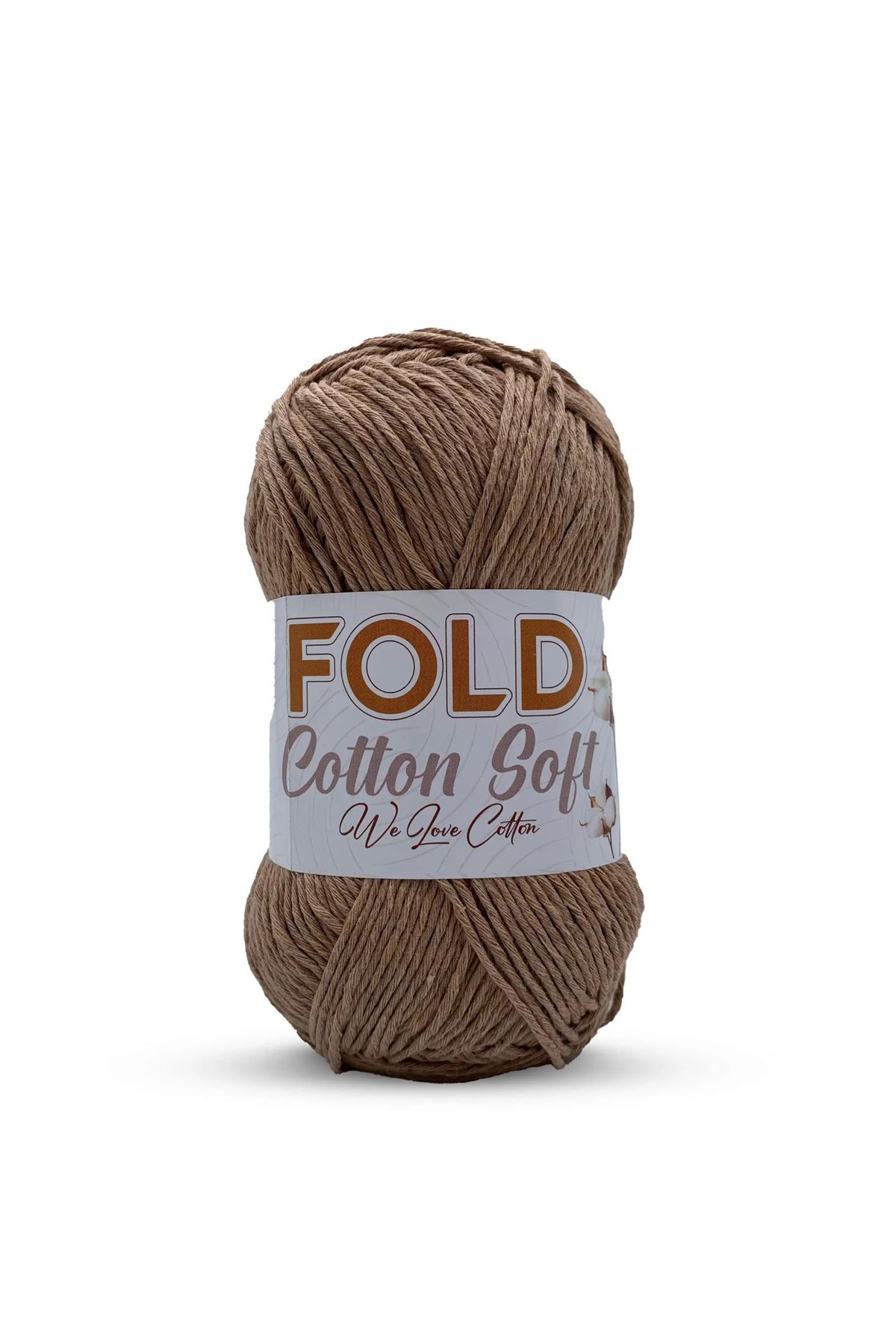 Fold Yarn Cotton Soft - Sütlü Kahve  307 Pamuk Ip 100 Gram Amigurumi İpi Çanta İpi
