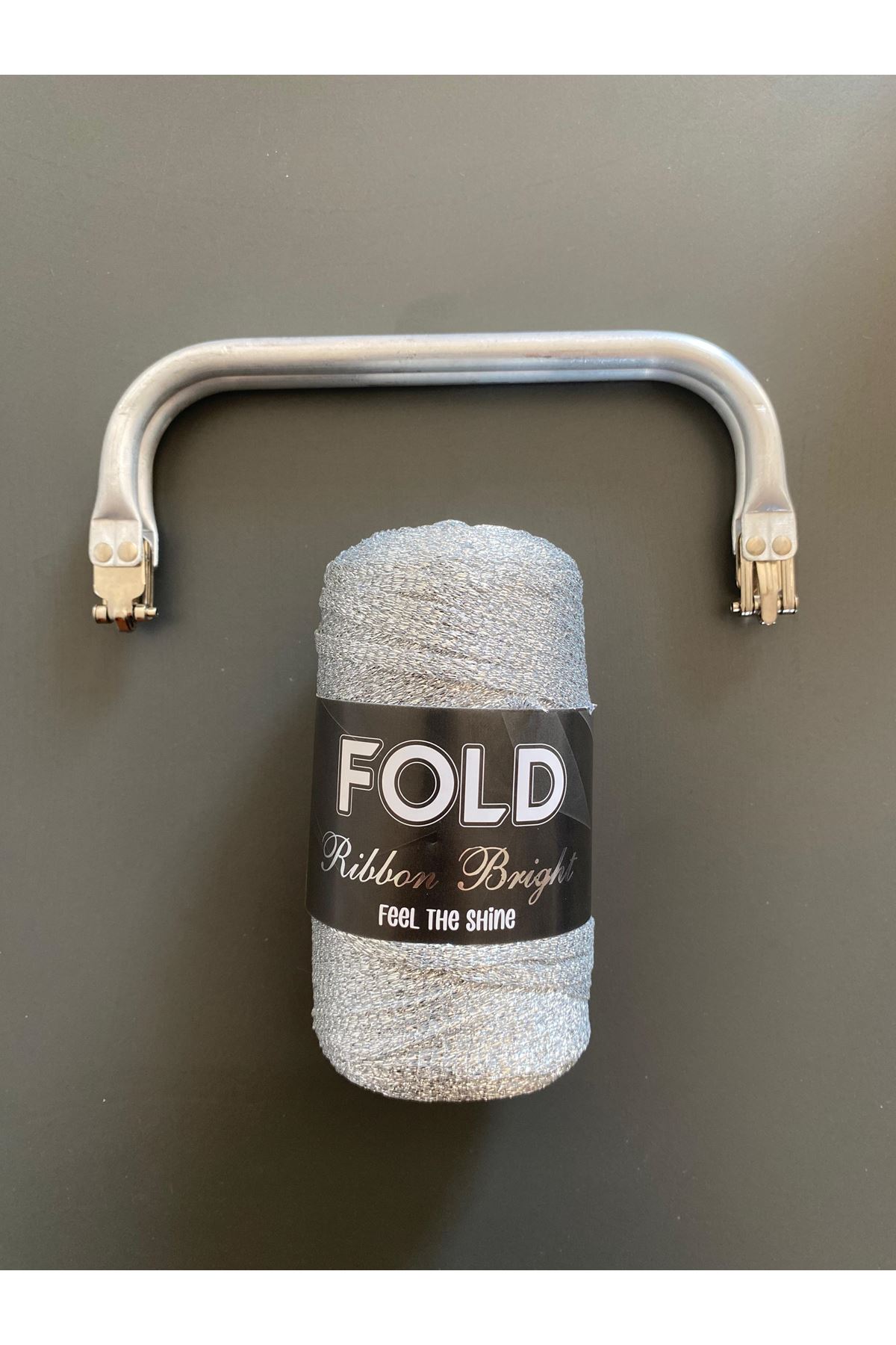 MRV-Gizli Burslu Simli Çanta Örgü Kiti - Gümüş