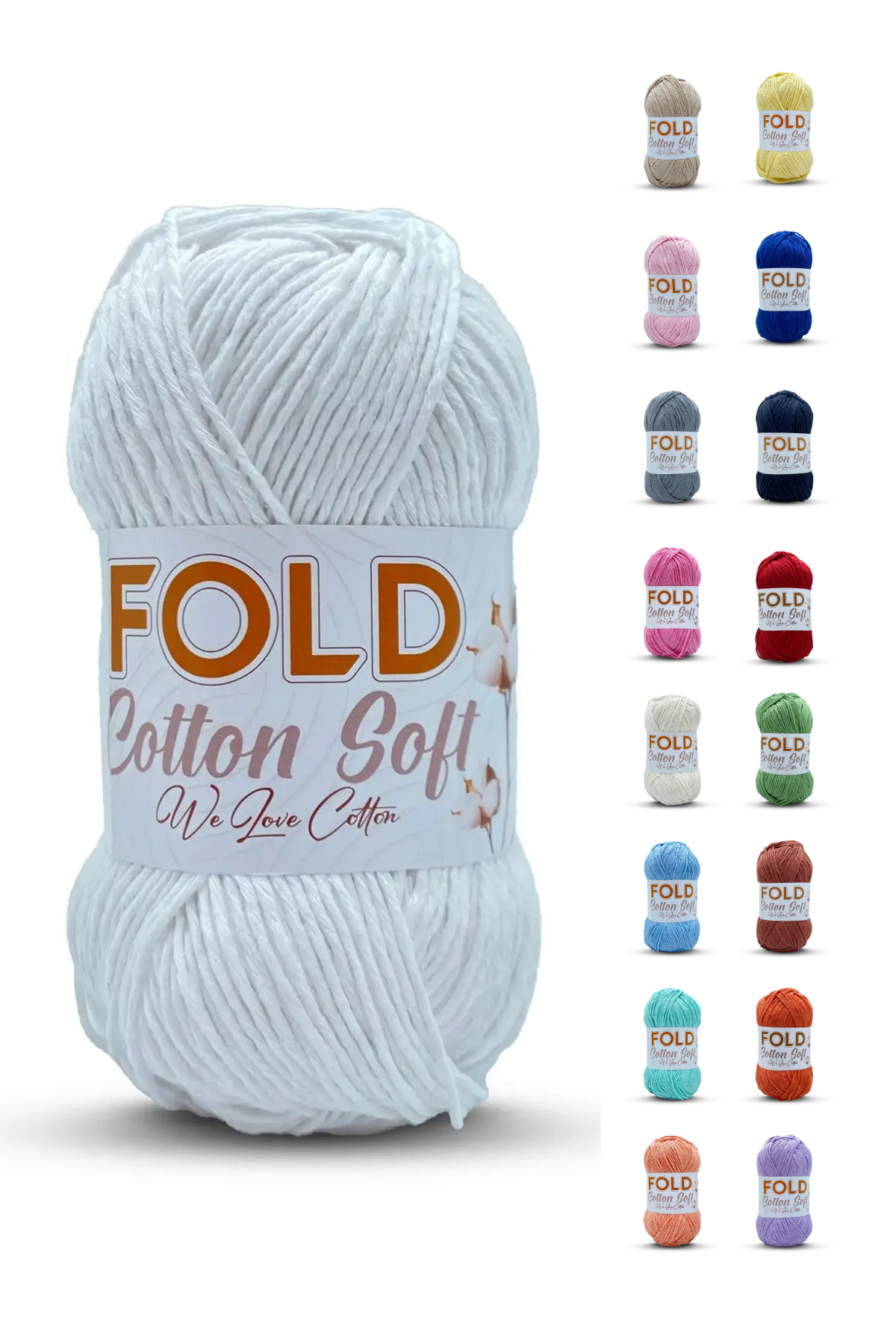 Cotton Soft - Beyaz Pamuk Ip 100 Gram %100 Pamuk Amigurumi İpi Çanta İpi