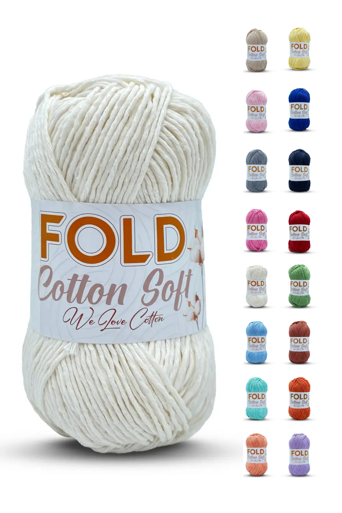Fold Yarn Cotton Soft - Ekru 102 Pamuk Ip 100 Gram