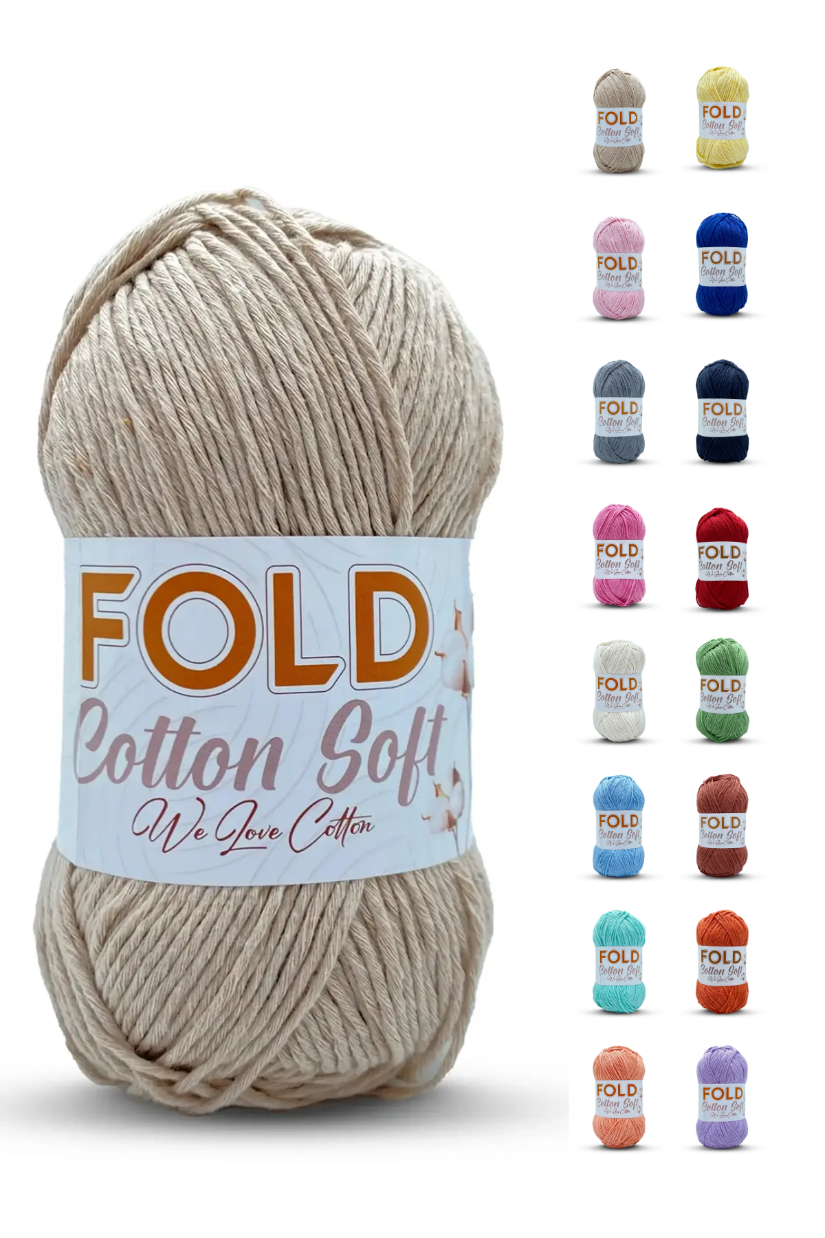 Cotton Soft - Taş 304 Pamuk Ip 100 Gram %100 Pamuk Amigurumi İpi Çanta İpi