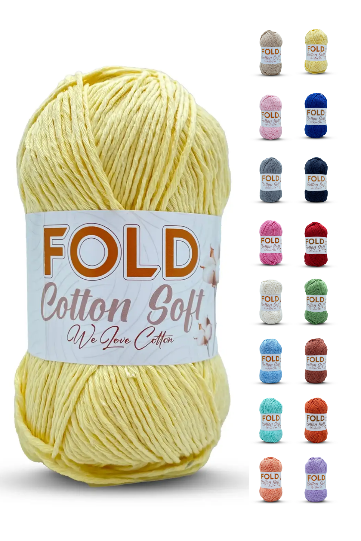 Cotton Soft - Açık Sarı 706 Pamuk Ip 100 Gram %100 Pamuk Amigurumi İpi Çanta İpi
