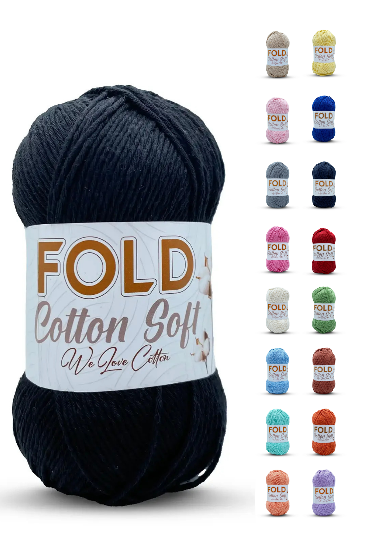 Cotton Soft - Siyah  101 Pamuk Ip 100 Gram %100 Pamuk Amigurumi İpi Çanta İpi