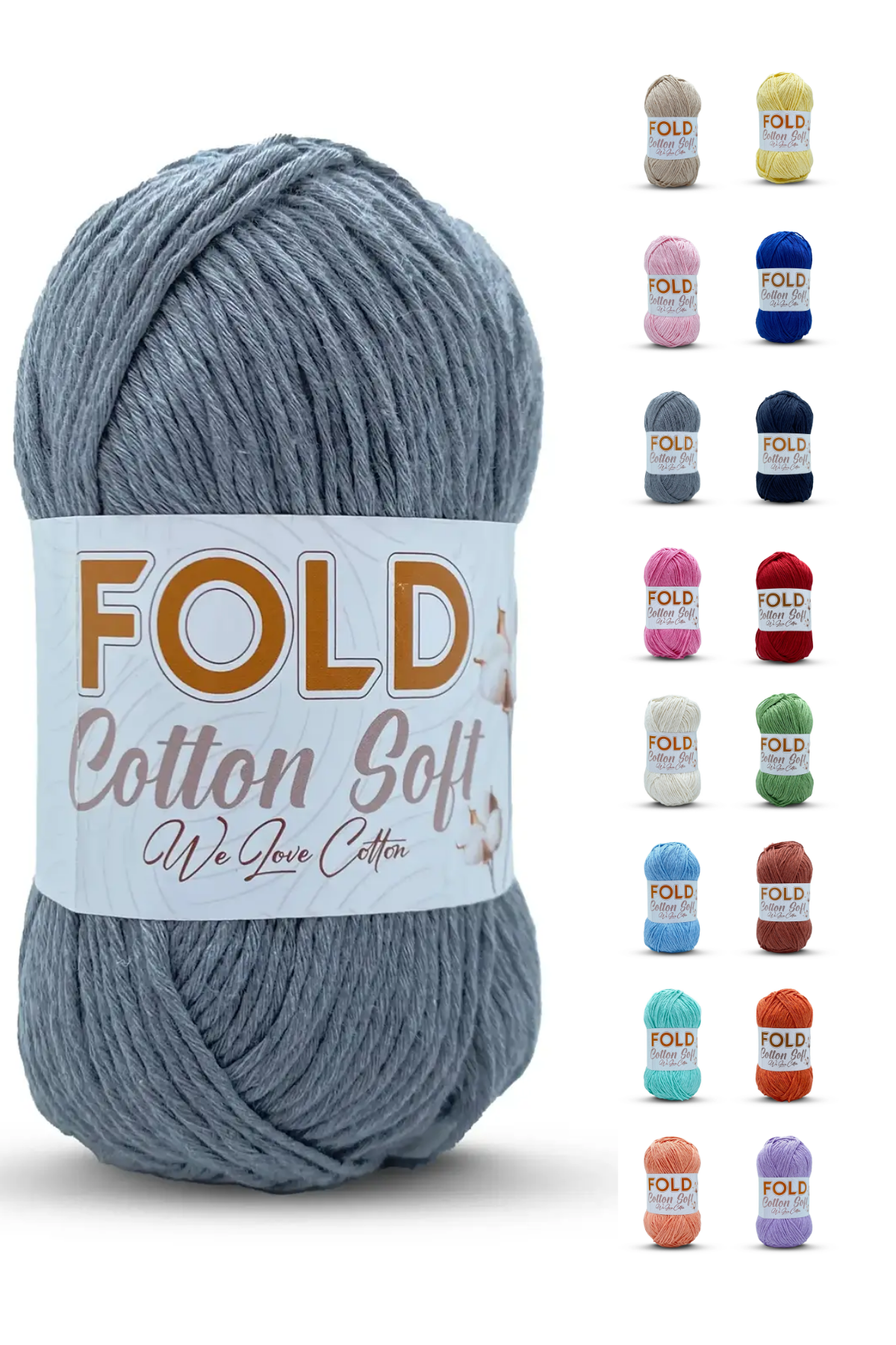 Cotton Soft - Açık Gri 106 Pamuk Ip 100 Gram %100 Pamuk Amigurumi İpi Çanta İpi