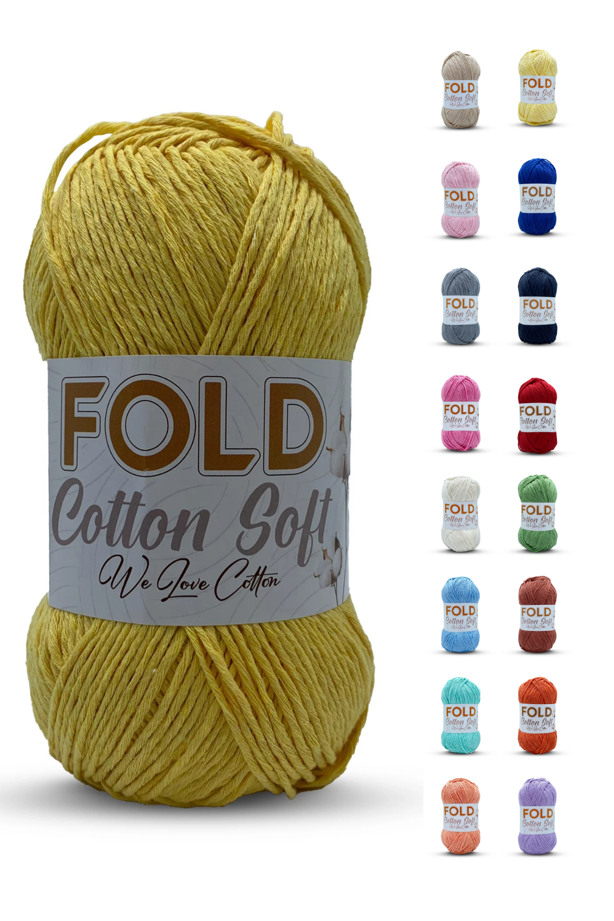Cotton Soft - Sarı 705 Pamuk Ip 100 Gram Örgü İpi Çanta İpi