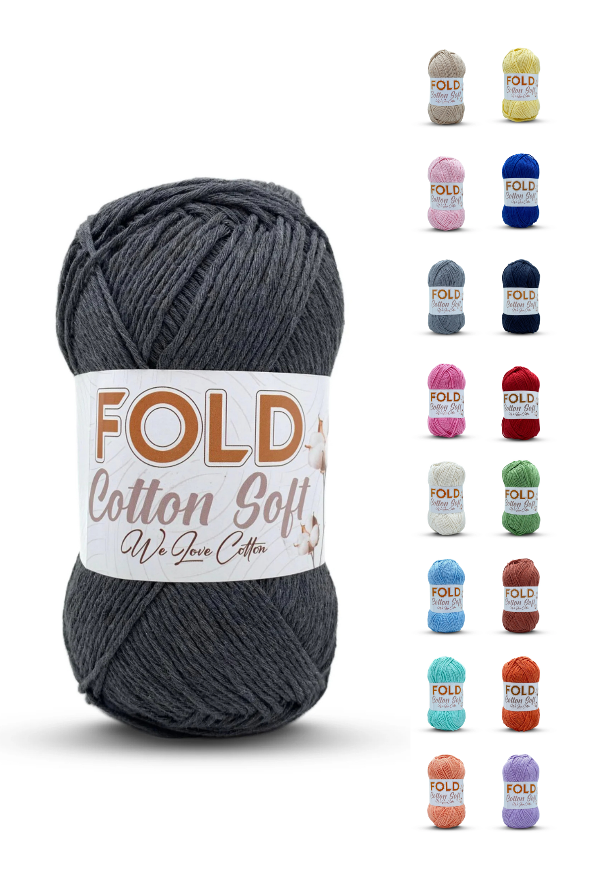 Cotton Soft - 103 Gri Pamuk Ip 100 Gram Örgü İpi Çanta İpi