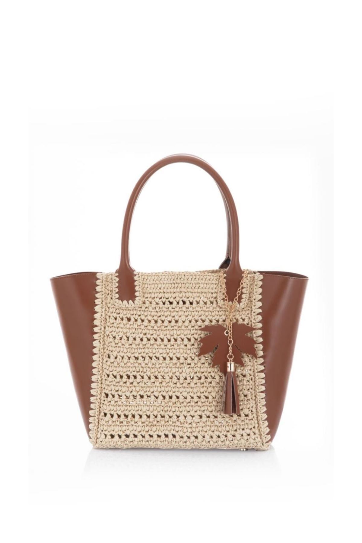 Tods Masal Serisi Sonbahar Çanta Örgü Kiti Taba Renk Yan Körük Taban Püskül Kit Çanta Kiti