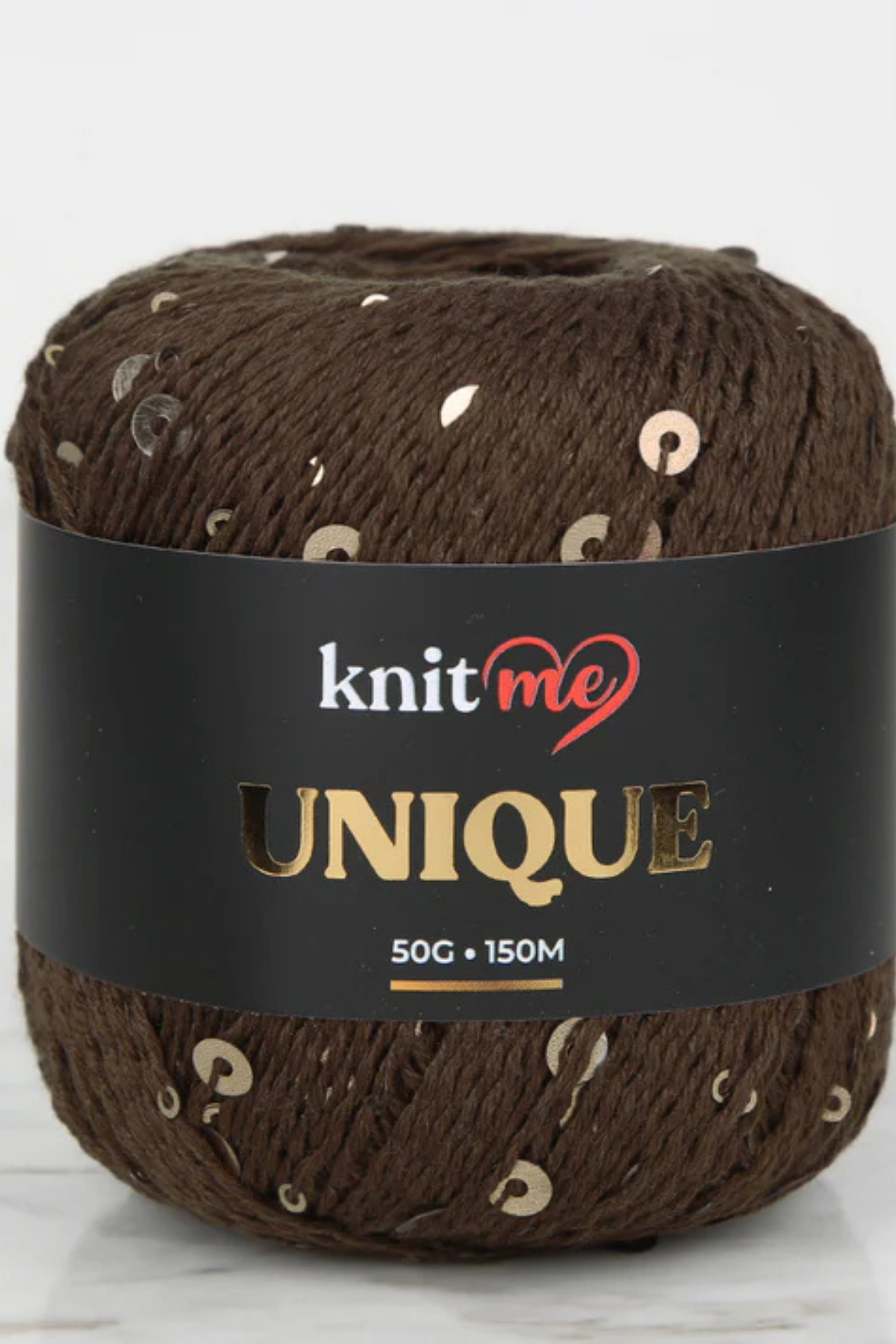 Uniqe - Acı Kahve Pullu İp El Örgü İpi - 02