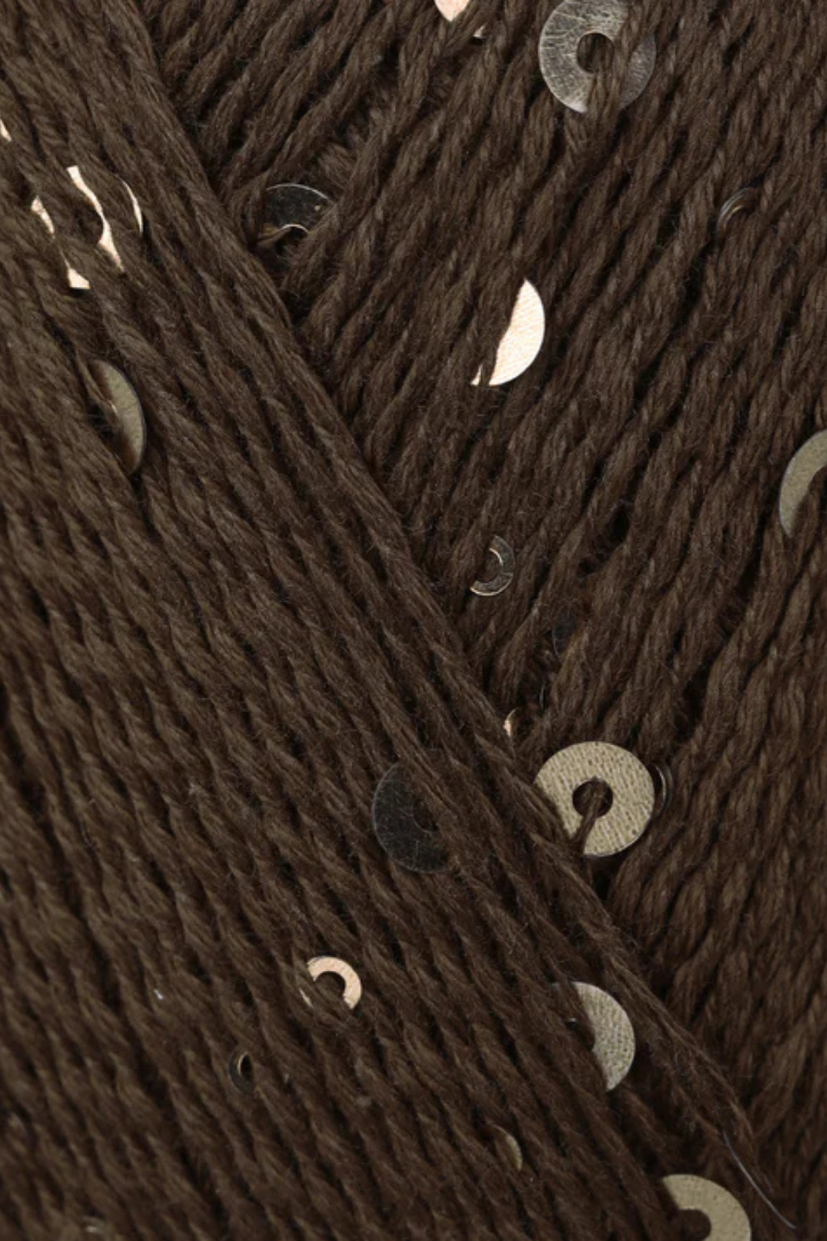 Uniqe - Acı Kahve Pullu İp El Örgü İpi - 02