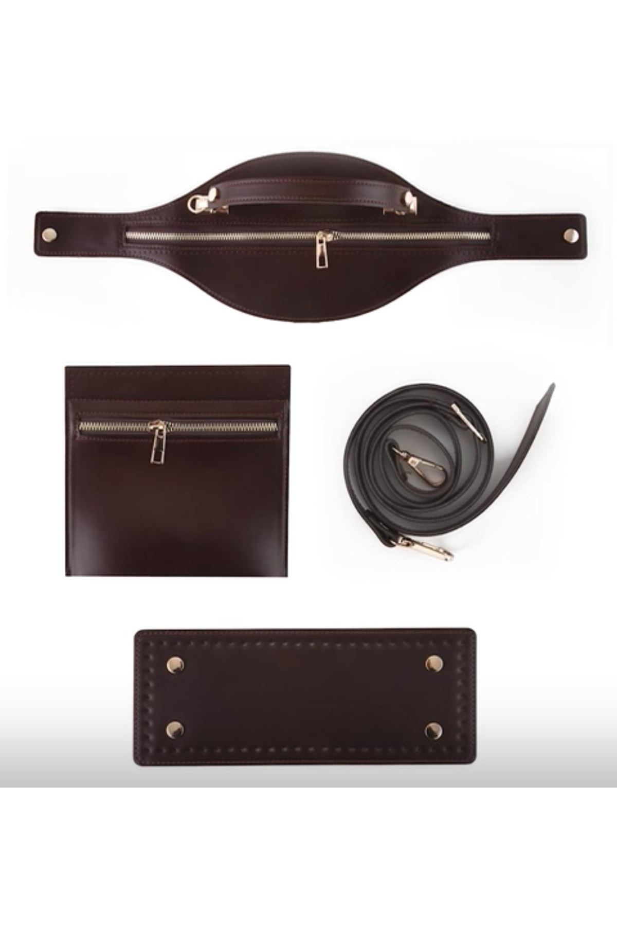 Kürk Ipi Çanta Örgü Kiti Acı Kahve Paradise Kit  Çanta yapım malzemeleri İpler Dahil