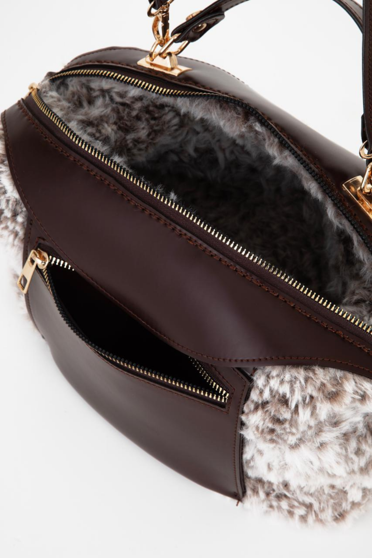 Paradise Çanta Örgü Deri Kit Acı Kahve 