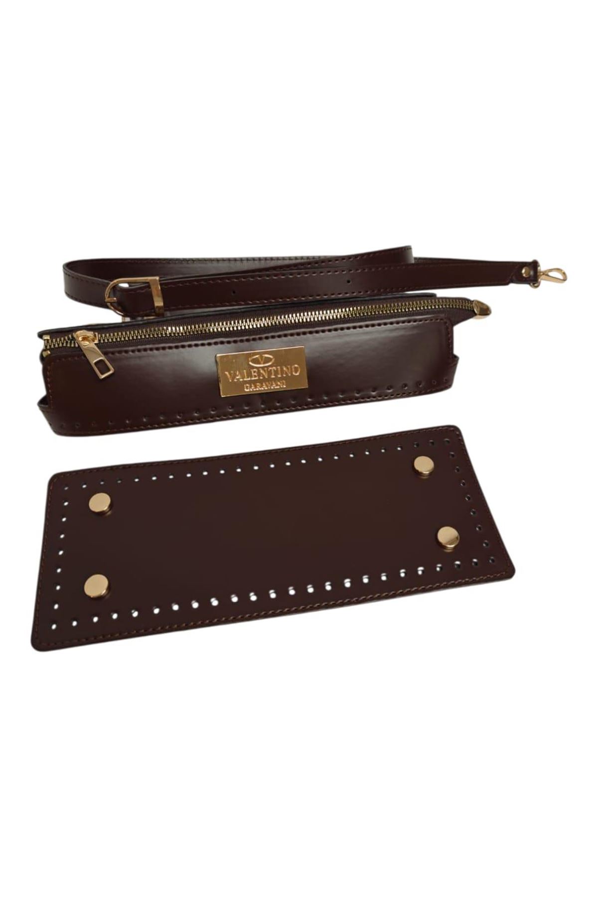 Marka Model Acı Kahve Çanta Örgü Kiti Taban Sürgü Çanta Askısı