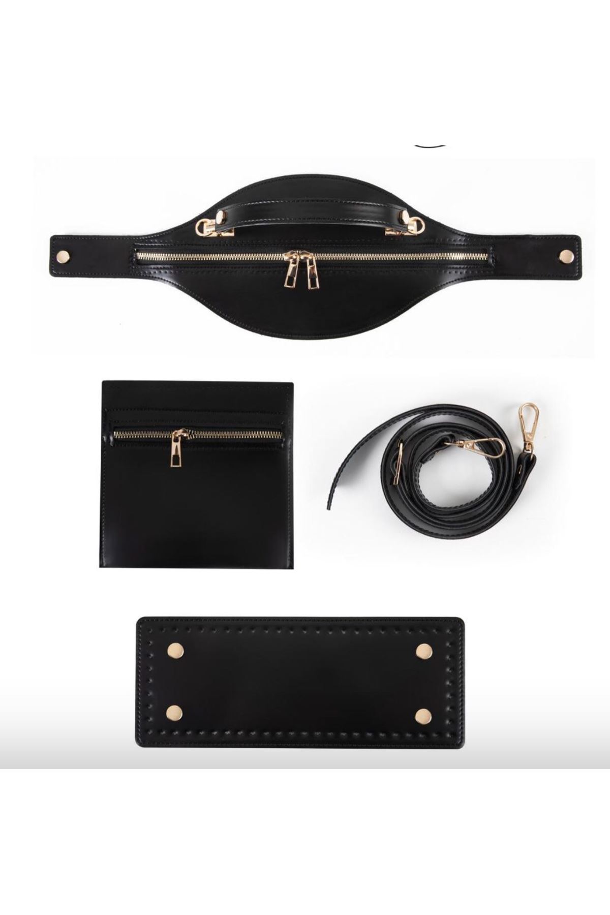 Paradise Çanta Örgü Deri Kit Siyah