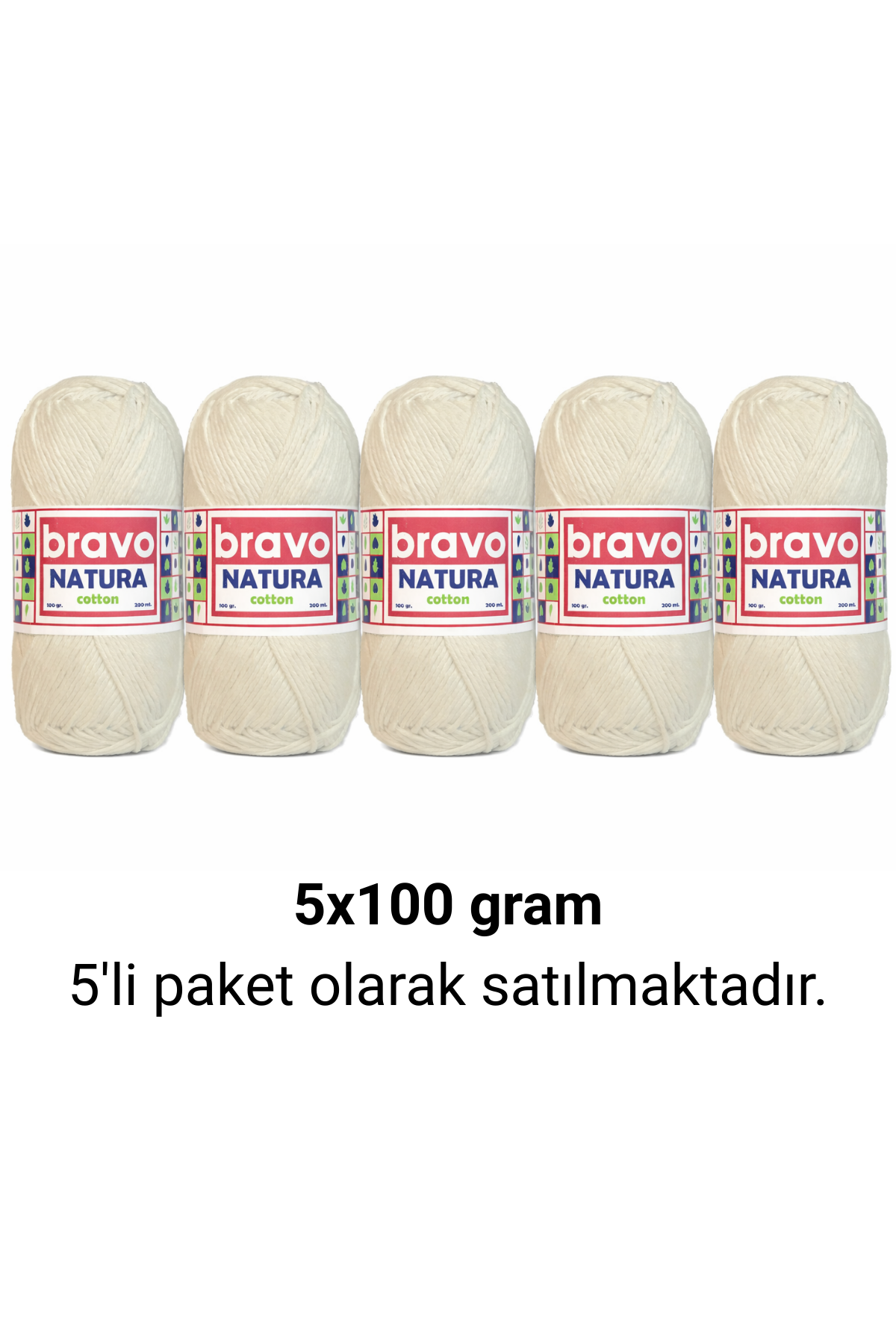 Natura Cotton Krem 305 Pamuk İplik 100gr 200mt 