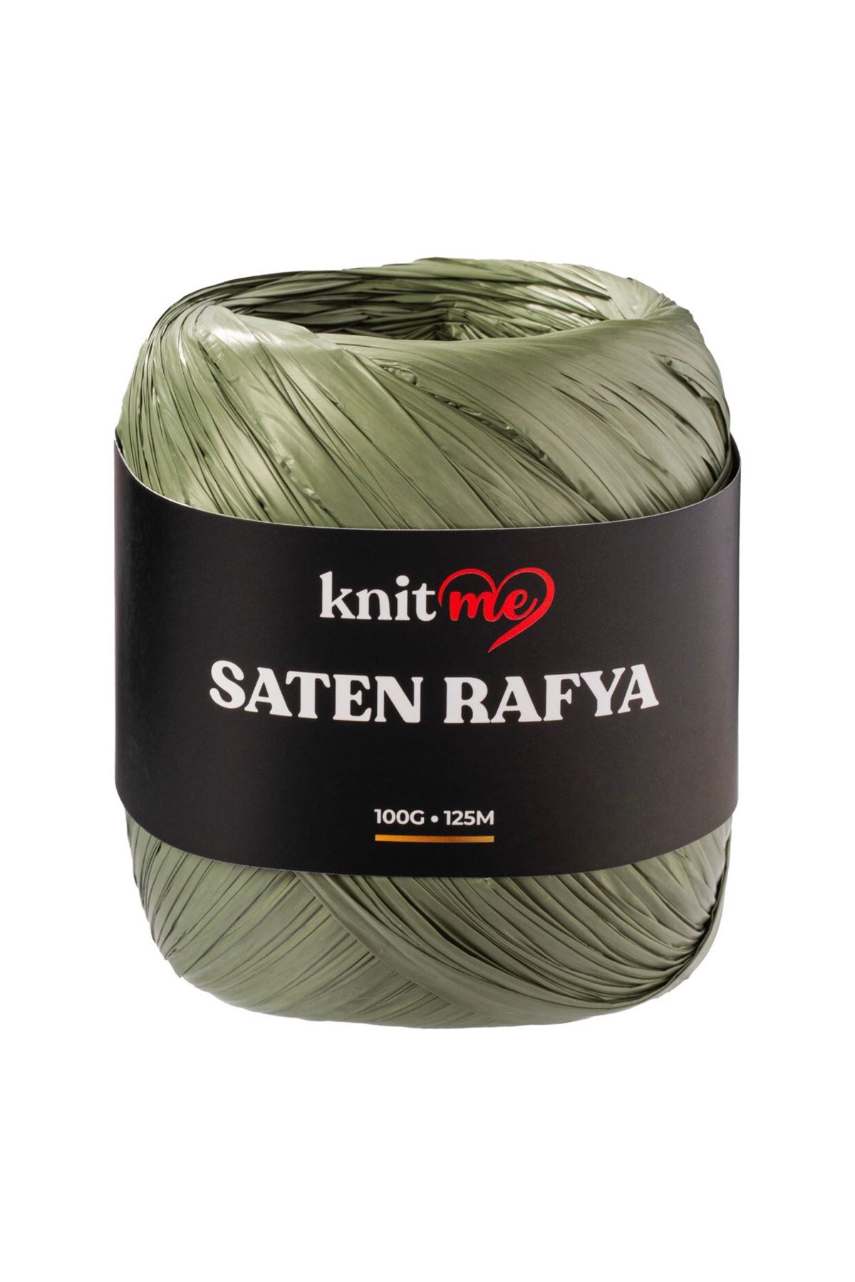 Knitme Saten Rafya İp Haki 100 Gr 125 Mt