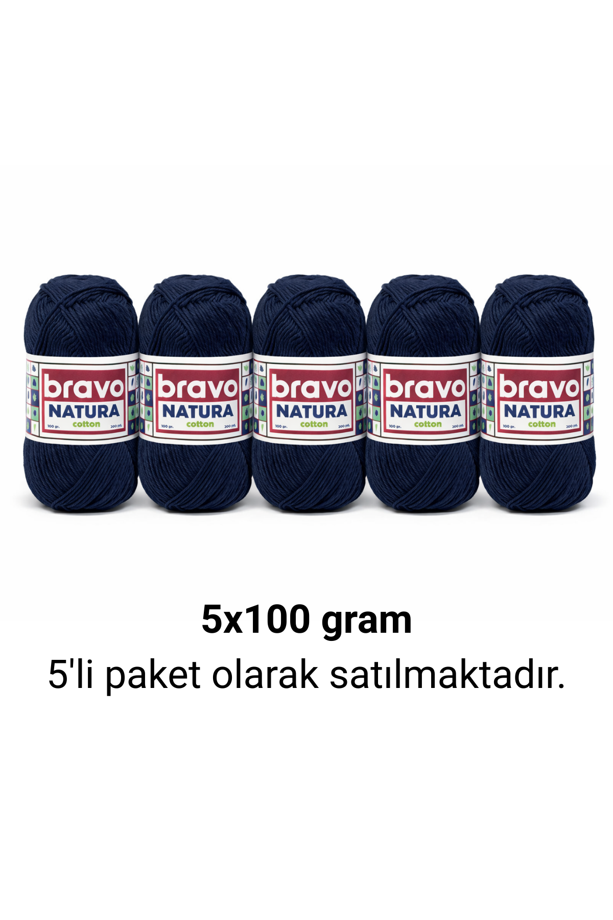 Natura Cotton Lacivert 201 Pamuk İplik 100gr 200mt
