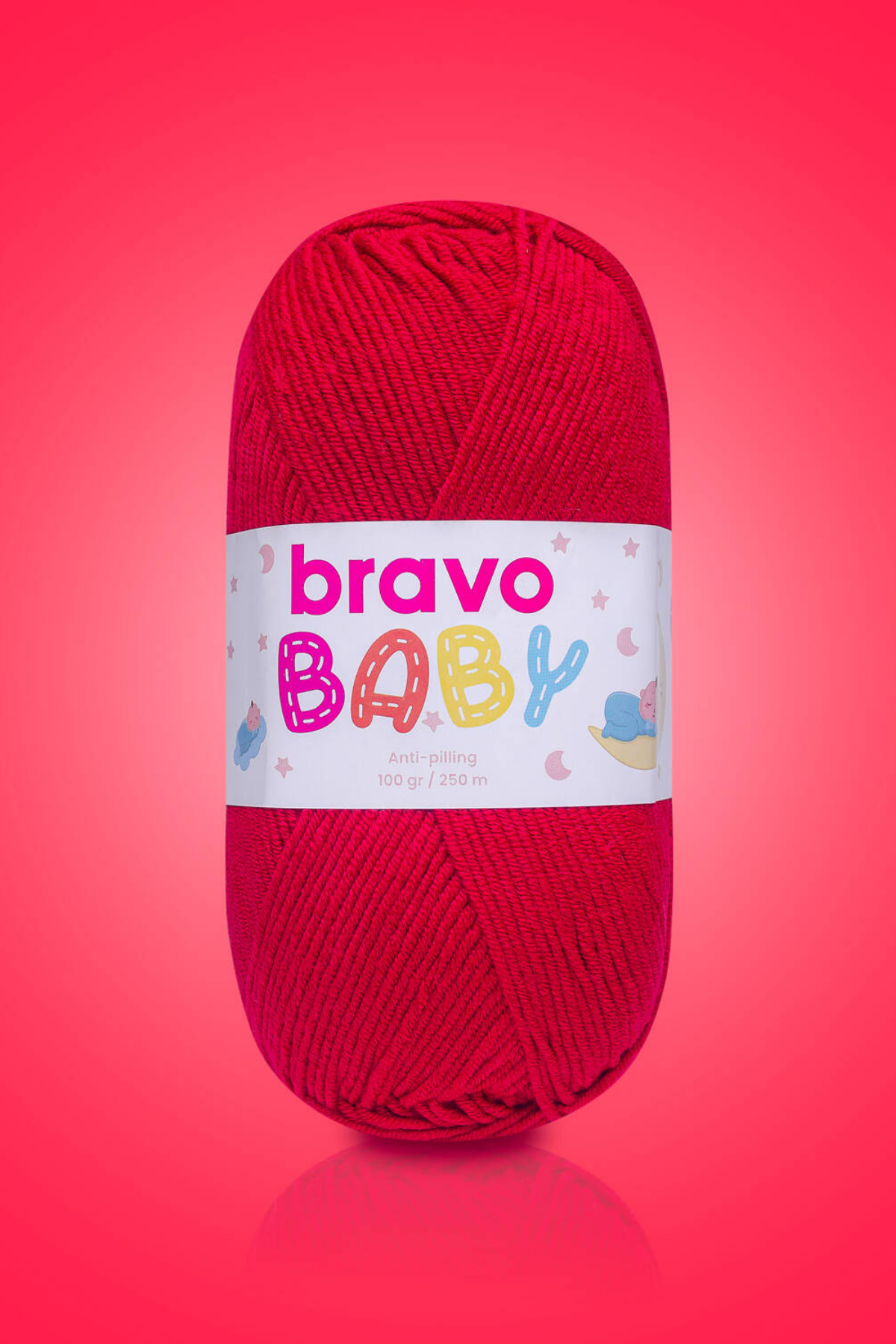 Bravo Baby 500 Koyu Kırmızı Anti Piiling 100 Gr 250 Mt