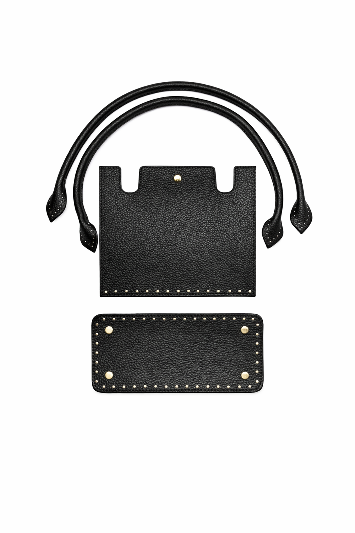 Memur Çanta Siyah Örgü Kiti Kapak,Taban, Penguen askı 25x21cm