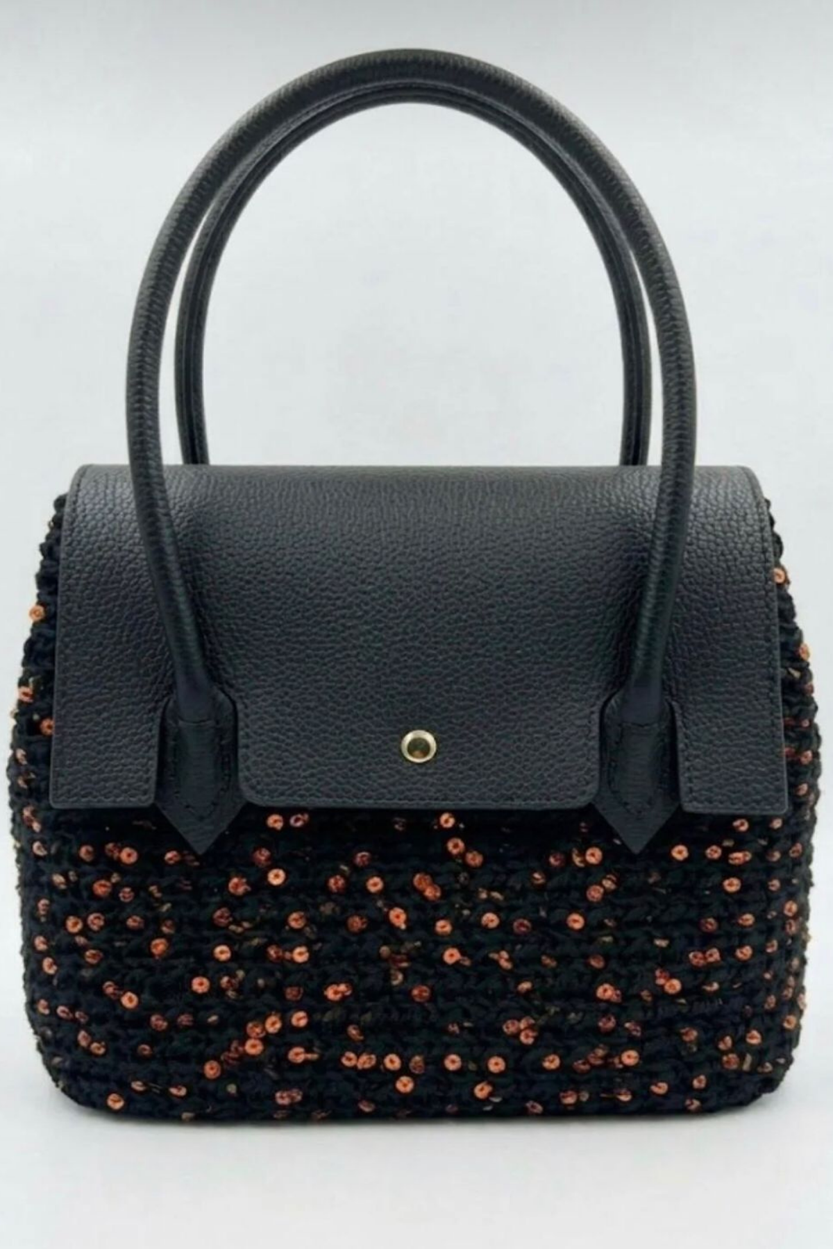 Memur Çanta Acı Kahve Örgü Kiti Kapak,Taban, Penguen askı 25x21cm