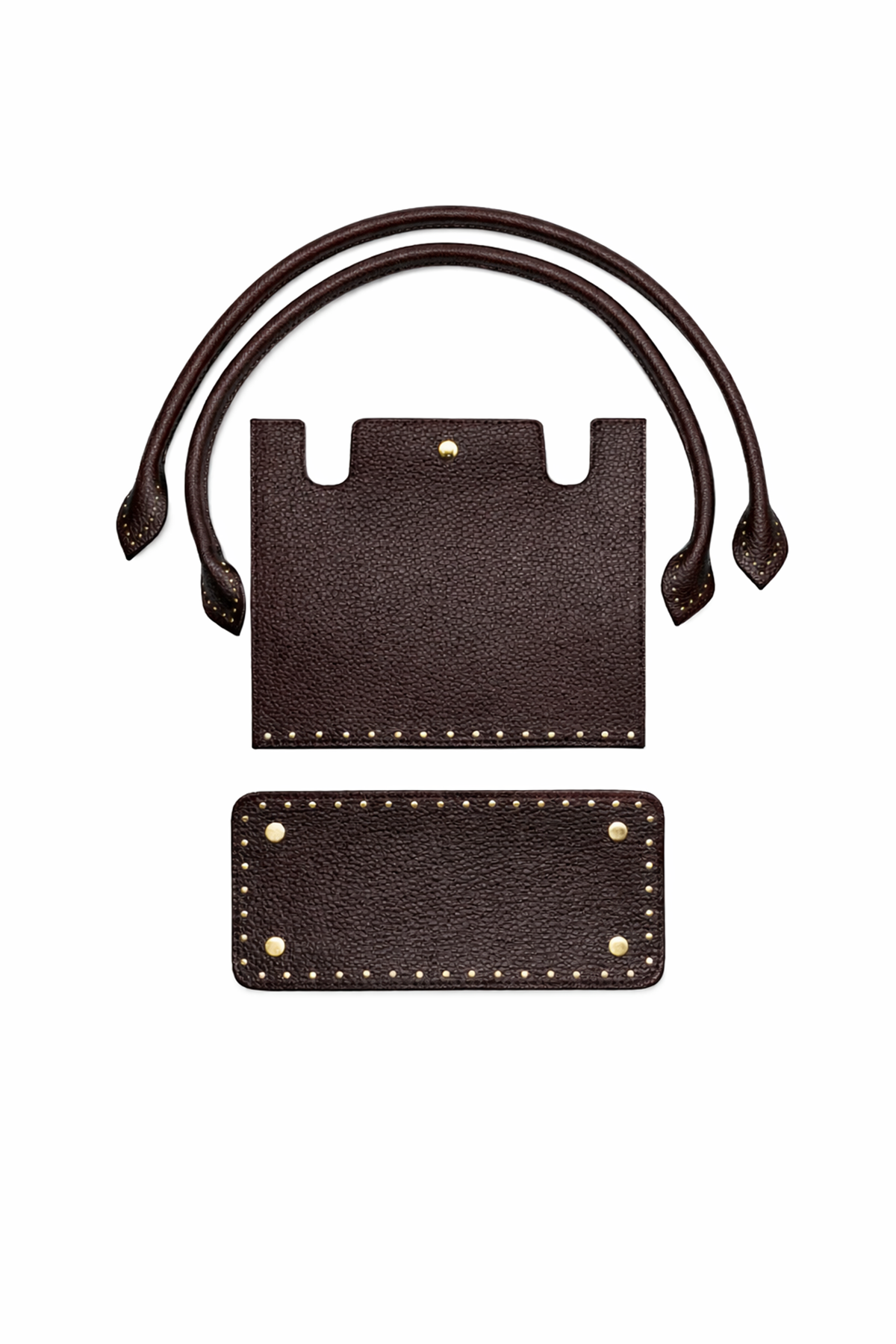 Memur Çanta Acı Kahve Örgü Kiti Kapak,Taban, Penguen askı 25x21cm