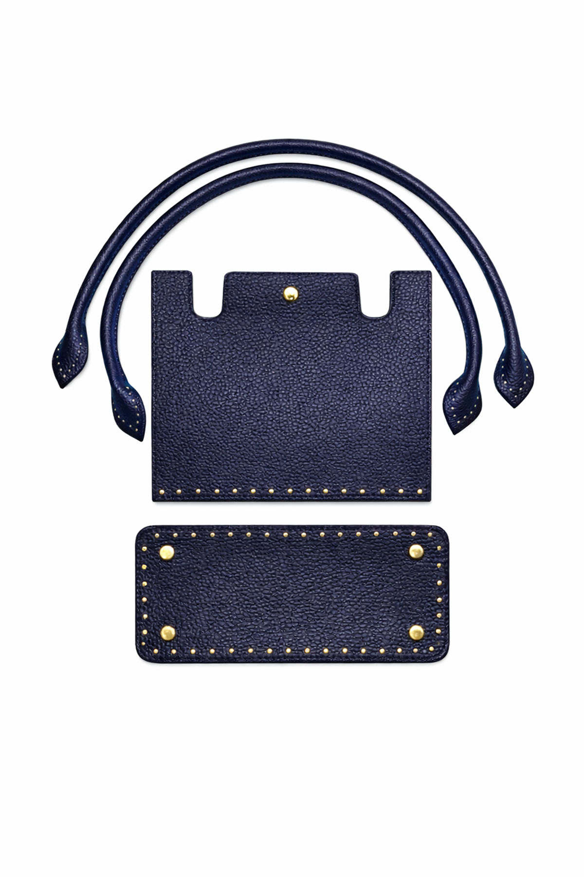 Memur Çanta Lacivert Örgü Kiti Kapak,Taban, Penguen askı 25x21cm