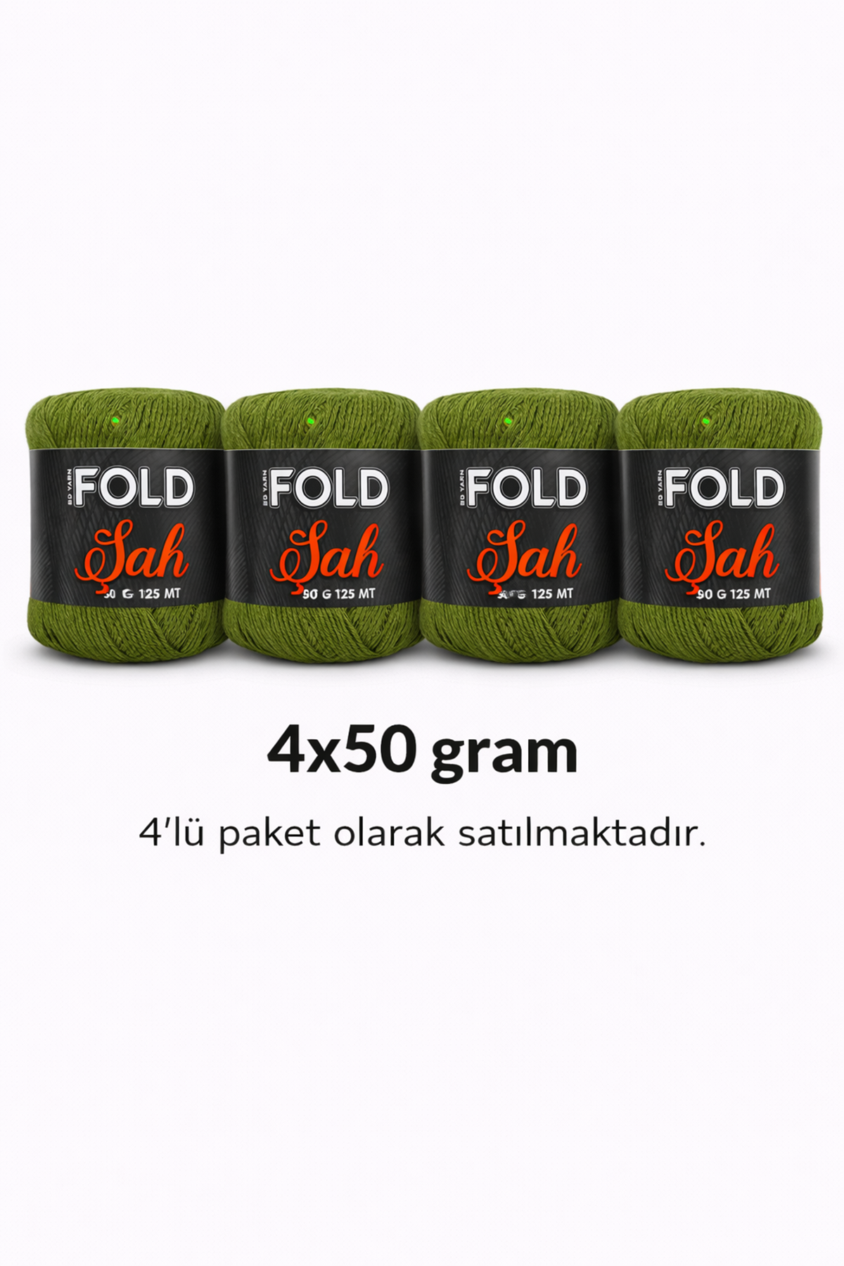 Şah - Yeşil  162 Pullu İp 50 Gr 125 Mt Örgü İpi Hırka,Şal,Çanta İpi 