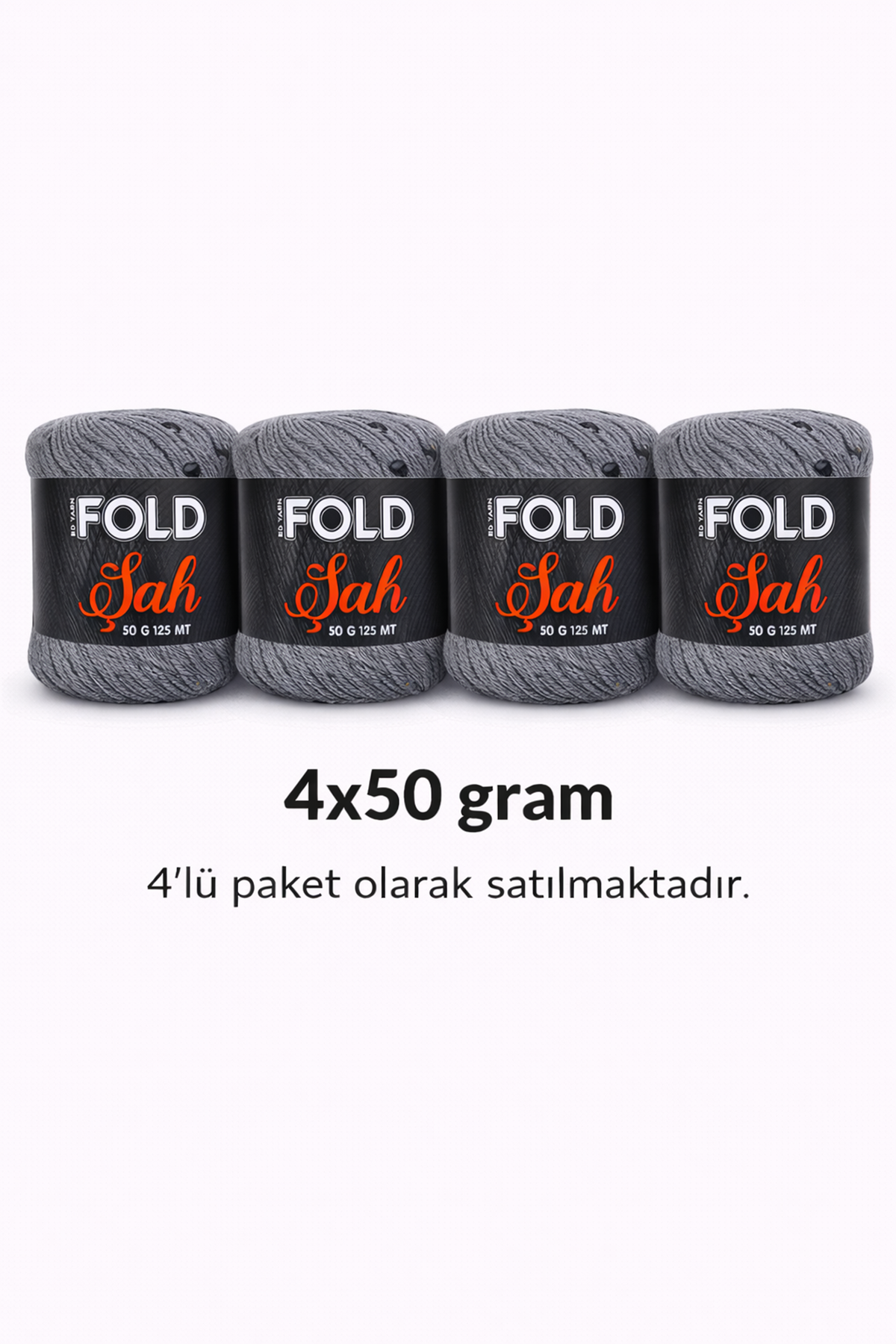 Şah - Orta Gri 106S - Pullu İp 50 Gr 125 Mt Örgü İpi Hırka,Şal,Çanta İpi