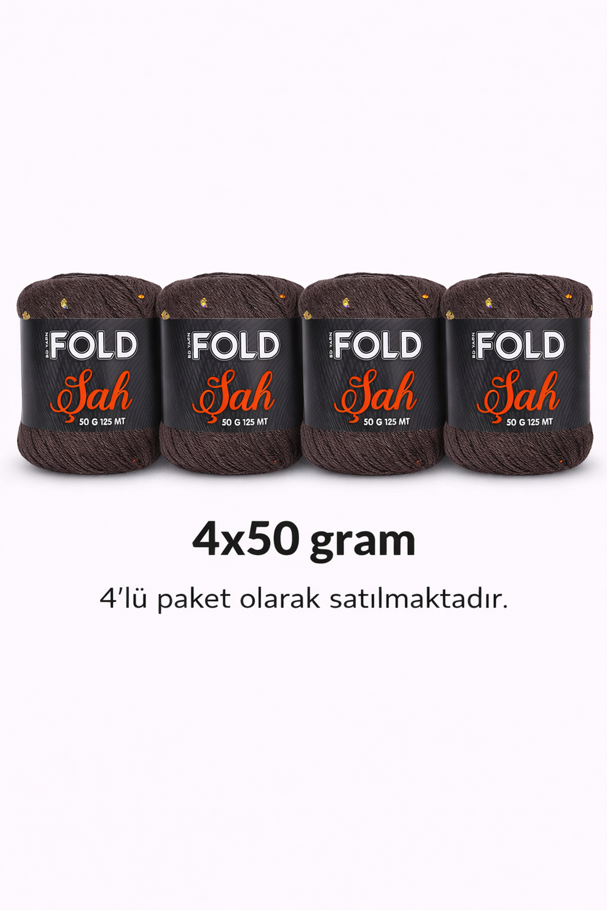 Şah - Acı Kahve 118A - Pullu İp 50 Gr 125 Mt Örgü İpi Hırka,Şal,Çanta İpi 
