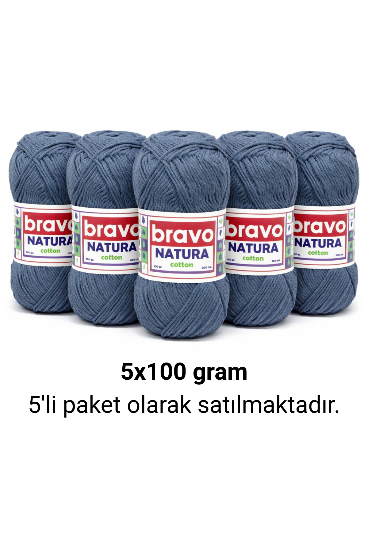 Natura Cotton Havacı Mavi 204 Pamuk İplik 100gr 200mt Örgü İpi Amigurumi İpi