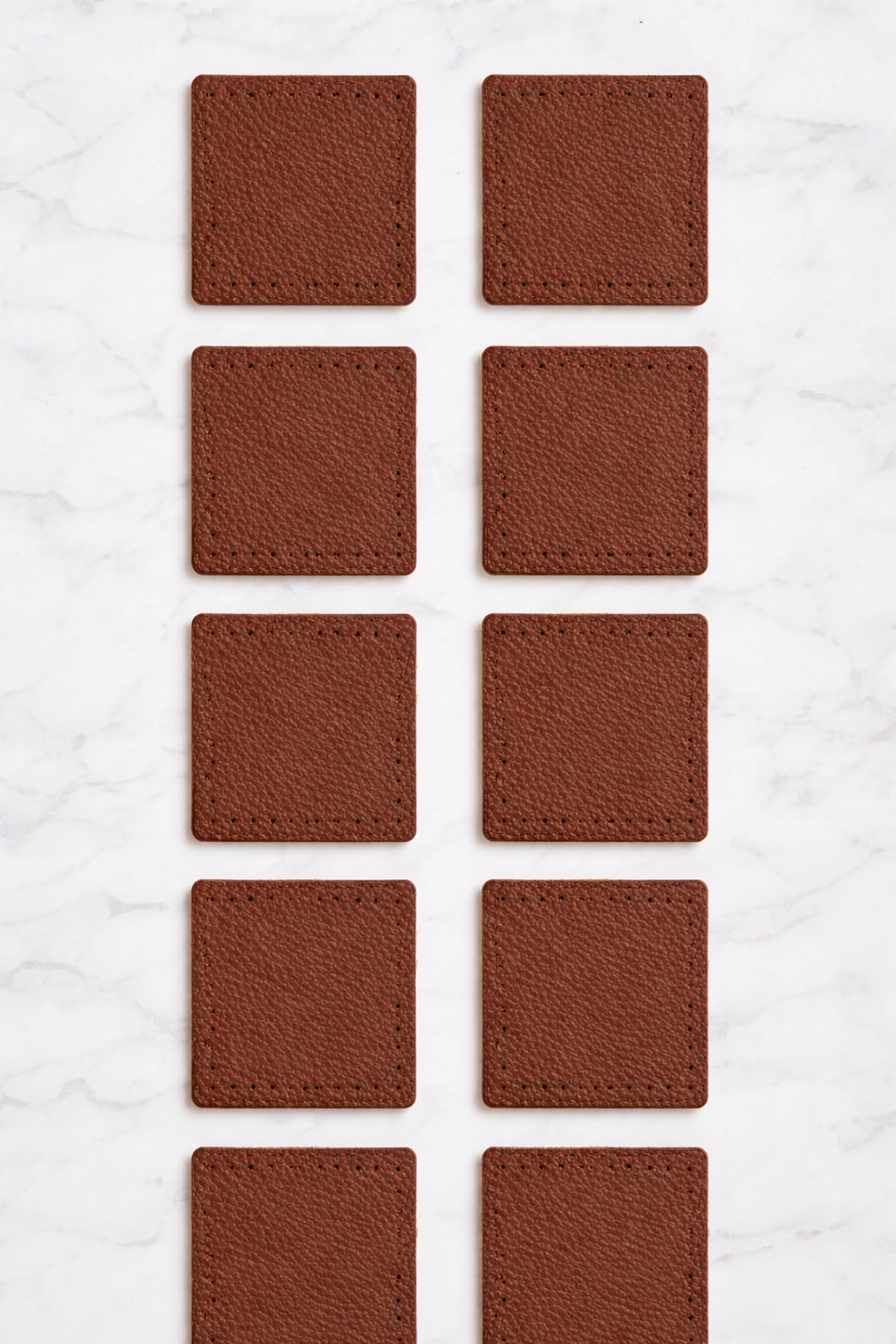 Kare Deri 8x8 cm Taba Çanta Aksesuarı 10'LU PAKET 