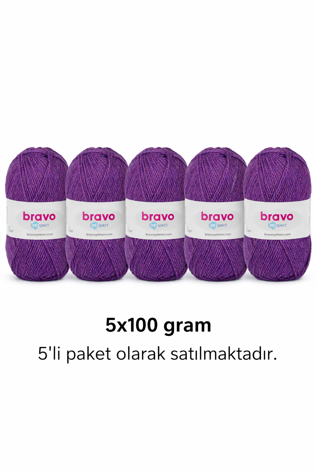 Respect 60 Mor 100gr 230mt Örgü İpi