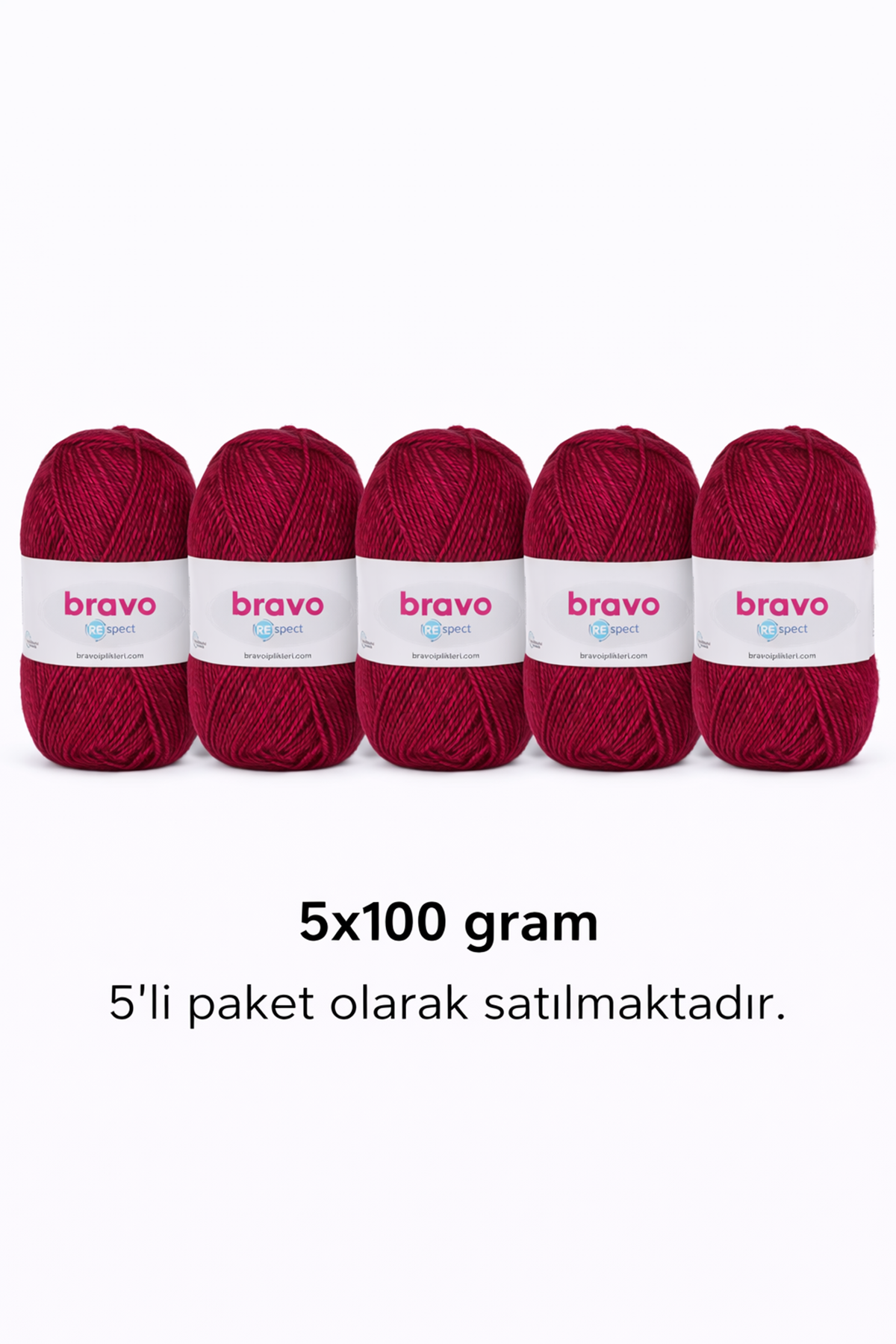 Respect 50 Bordo 100gr 230mt Örgü İpi