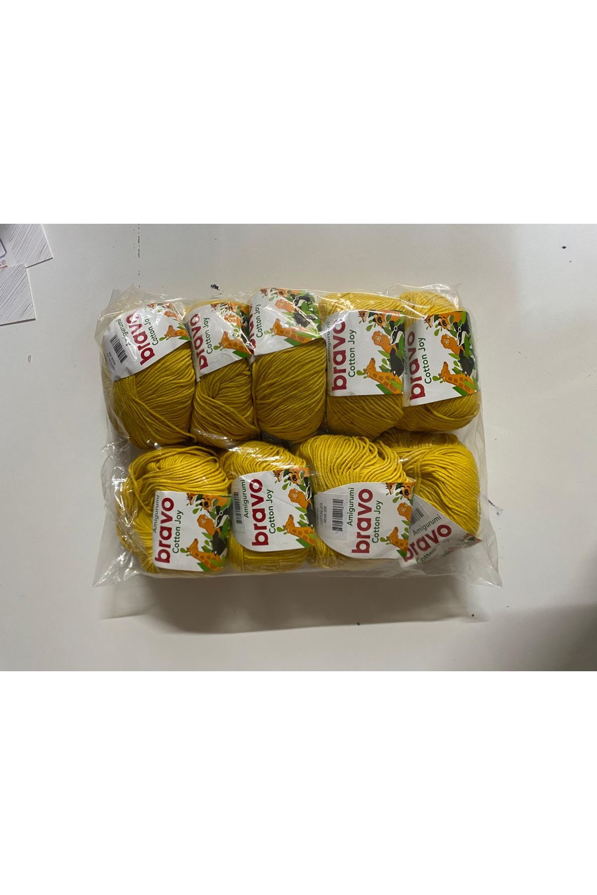 COTTON JOY SARI 9 YUMAK 250 GRAMV AMİGURİMİ İPİ TÜYLENMEZ