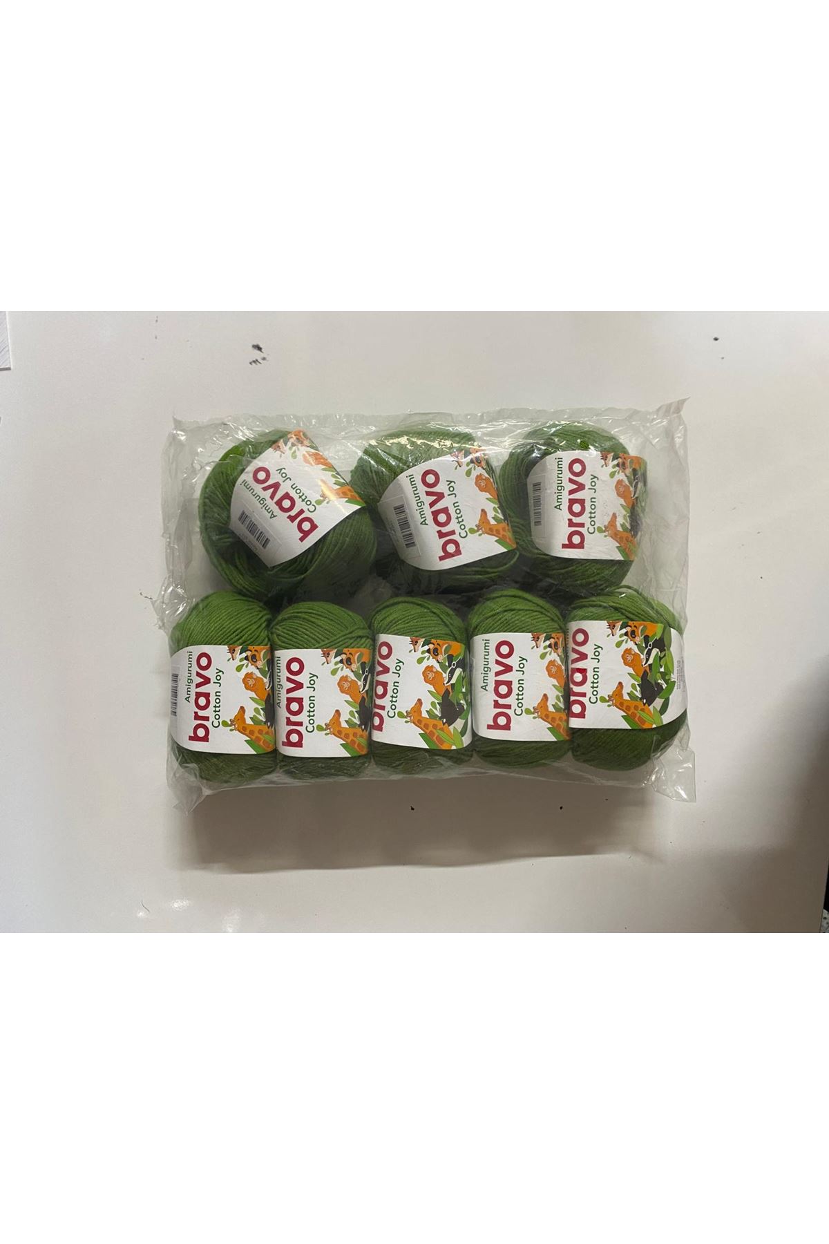 COTTON JOY YEŞİL 8 YUMAK 250 GRAMV AMİGURİMİ İPİ TÜYLENMEZ