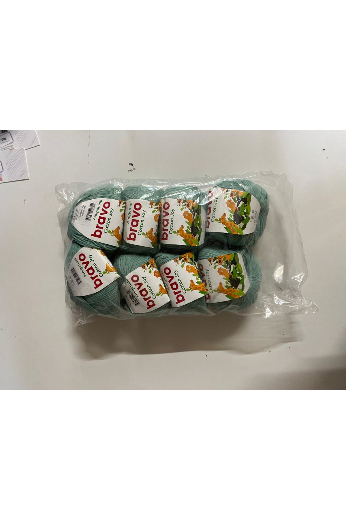 COTTON JOY MİNT YEŞİL 9 YUMAK 250 GRAMV AMİGURİMİ İPİ TÜYLENMEZ