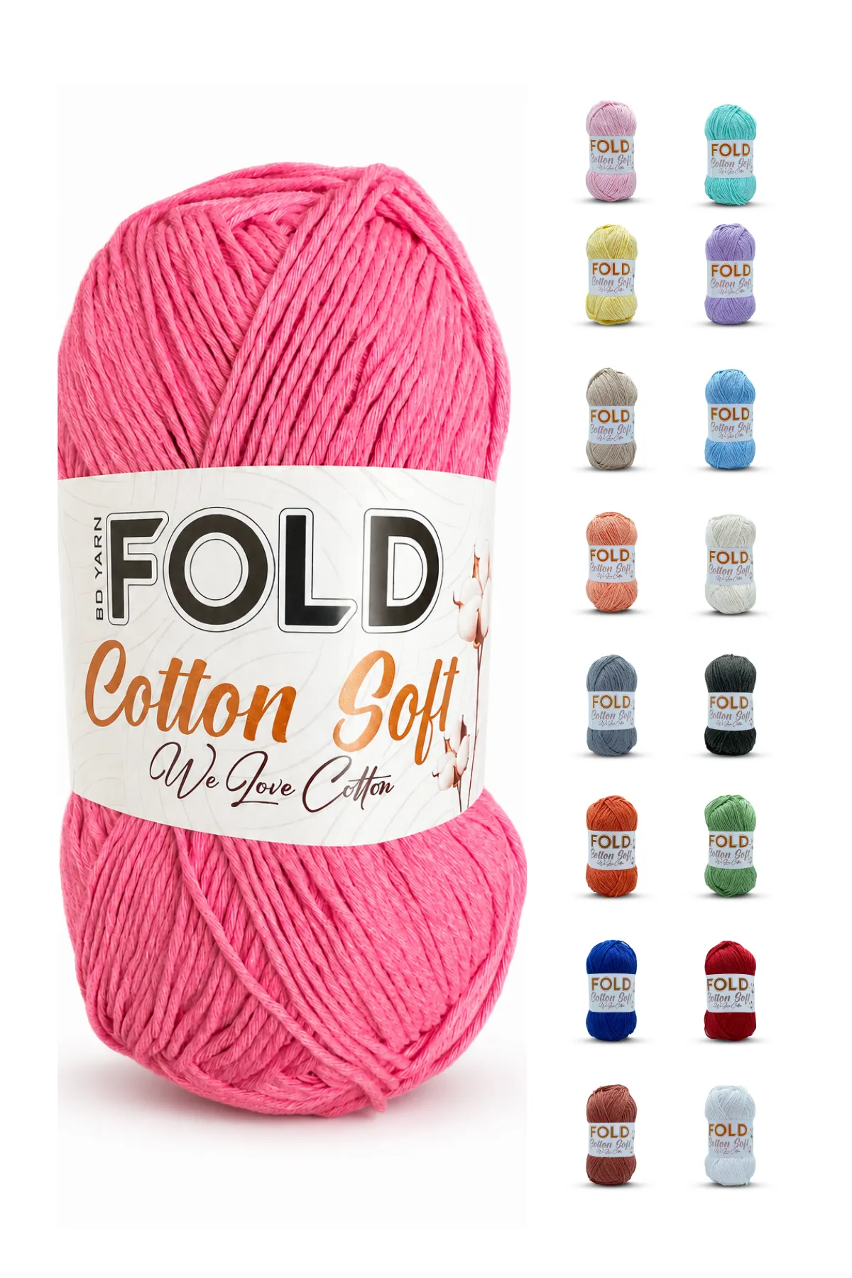 Cotton Soft - Pembe 405 Pamuk Ip 100 Gram %100 Pamuk Amigurumi İpi Çanta İpi