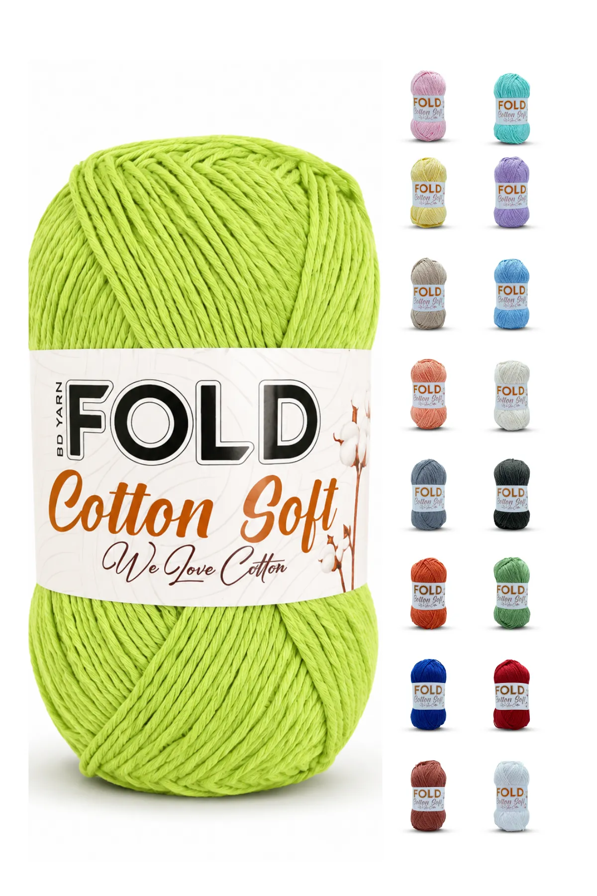 Cotton Soft - Fıstık Yeşili Pamuk Ip 100 Gram %100 Pamuk Amigurumi İpi Örgü İpi