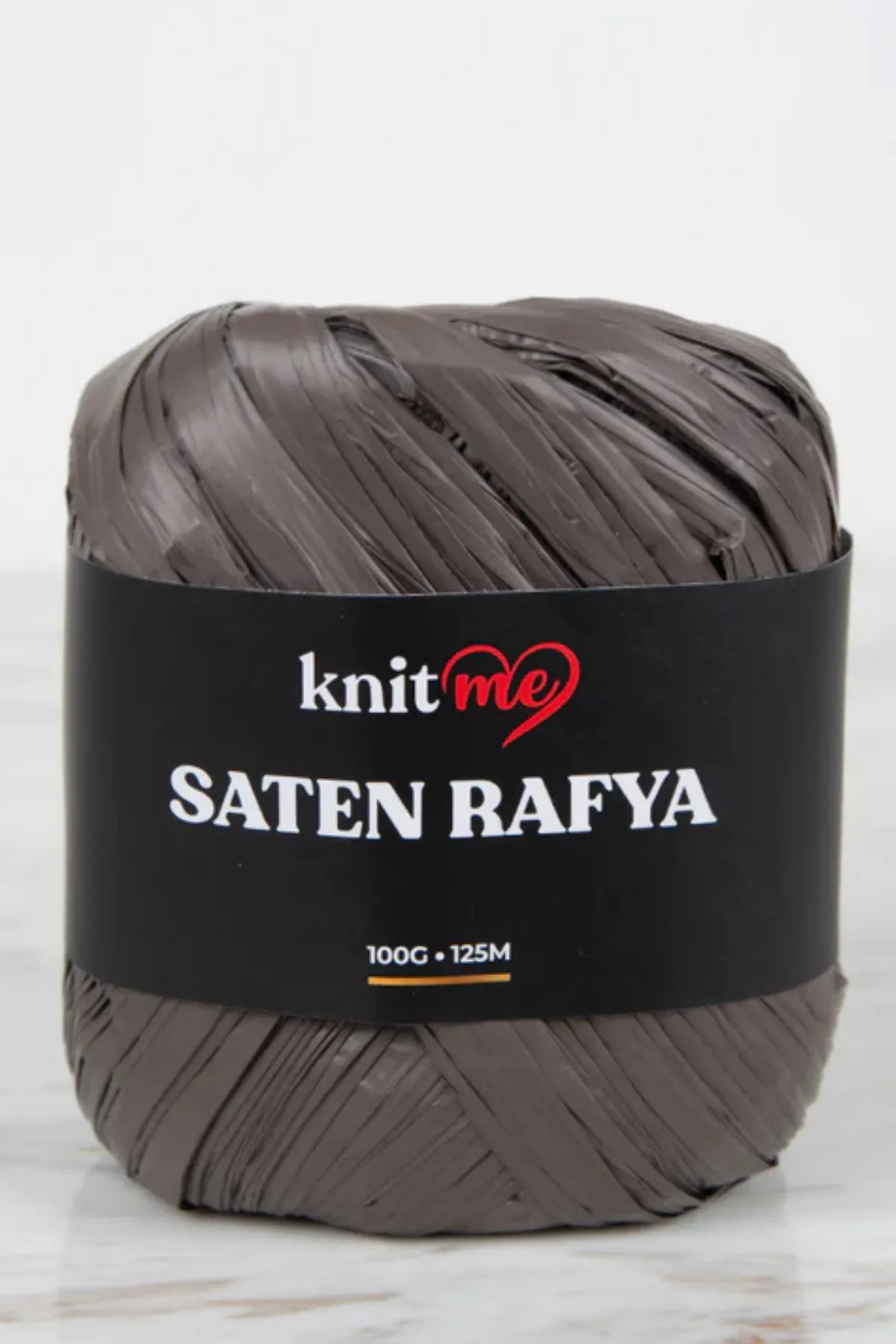 Knitme Saten Rafya İp Kahverengi 100 Gr 125 Mt 