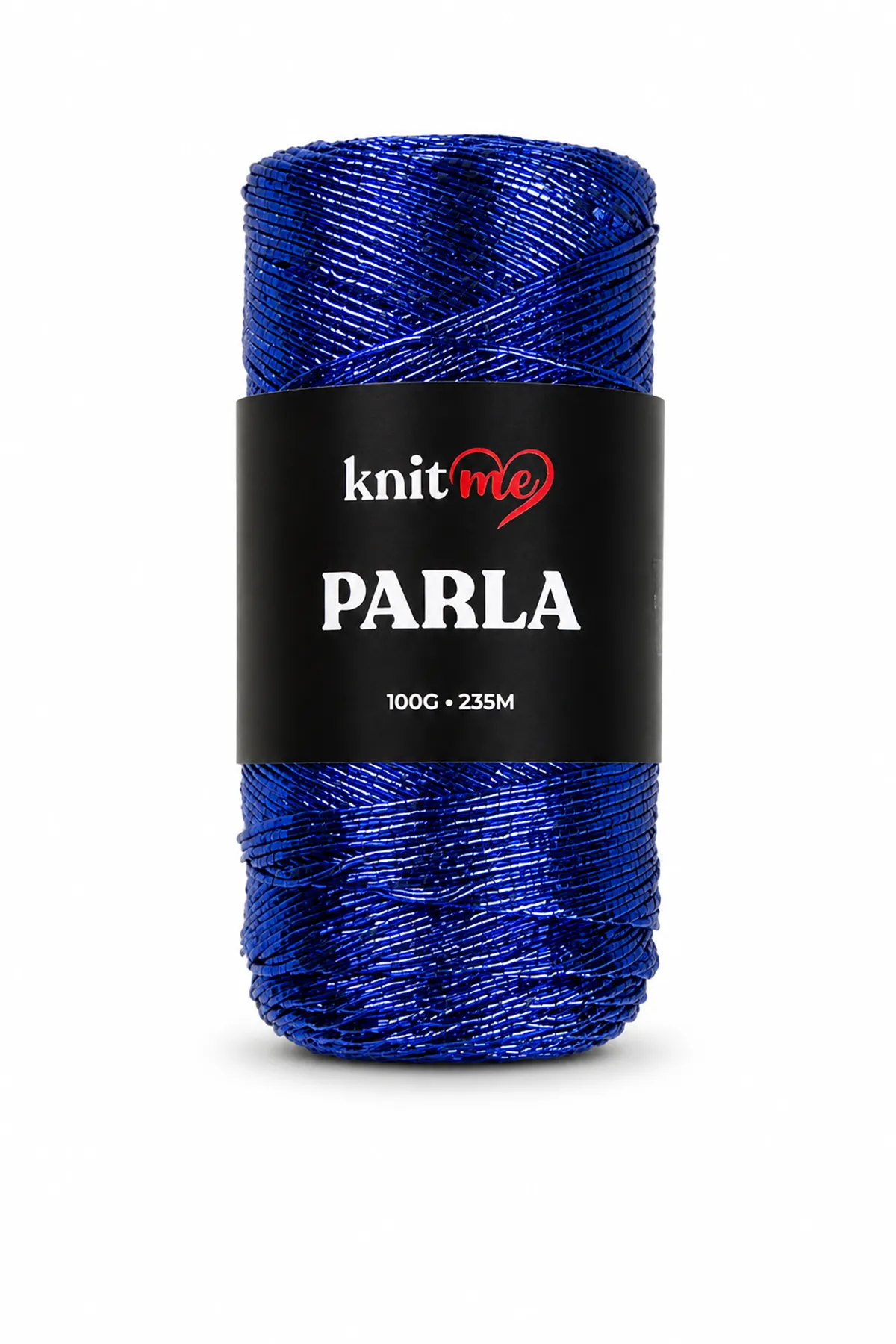 Parla Saks Mavi Simli Örgü İpi Çanta İpi Supla İpi 100 Gram 235 Metre