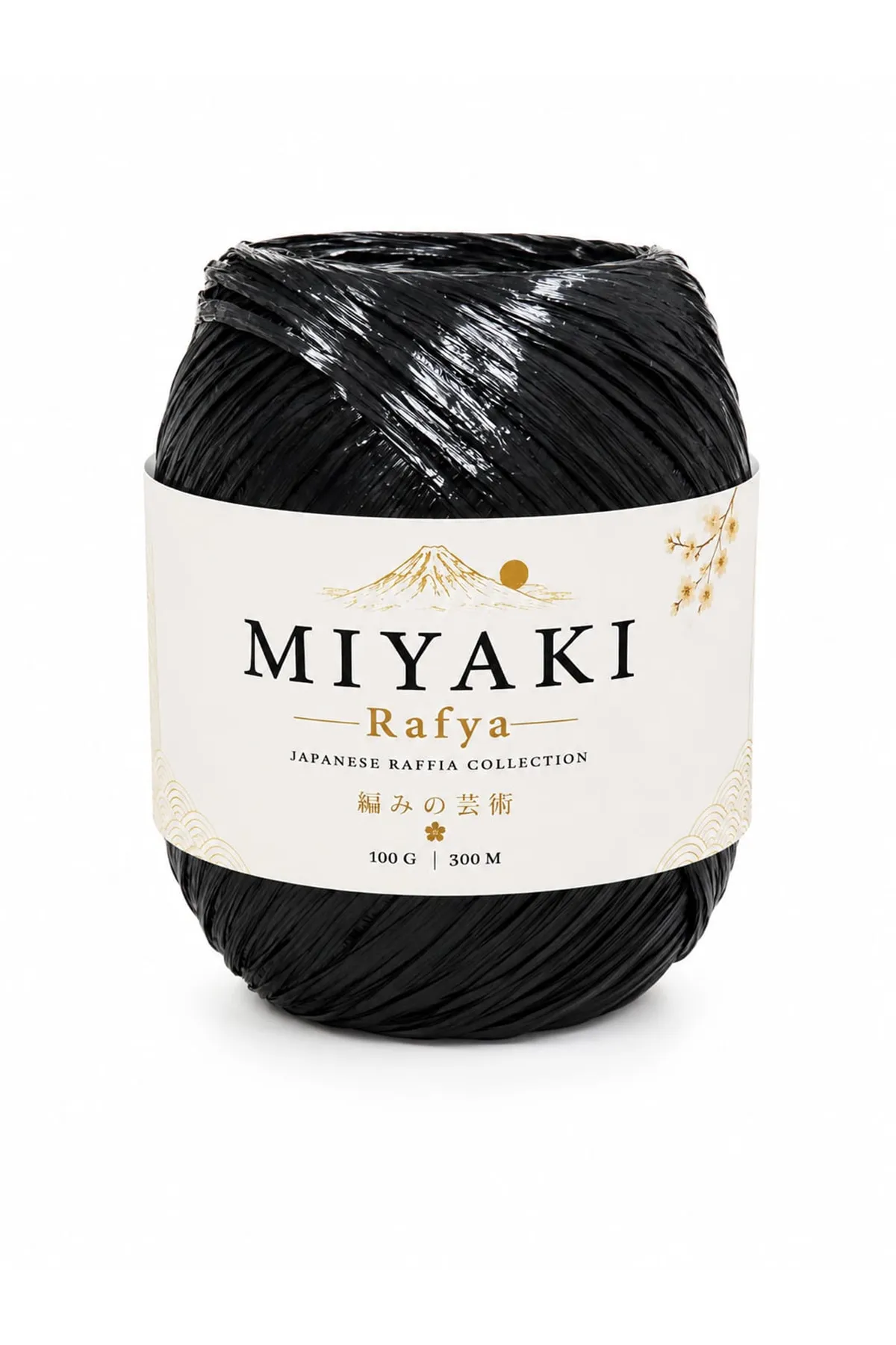 Miyaki Rafya Siyah 100 Gr 300 Mt  Örgü İpi Çanta İpi Supla İpi
