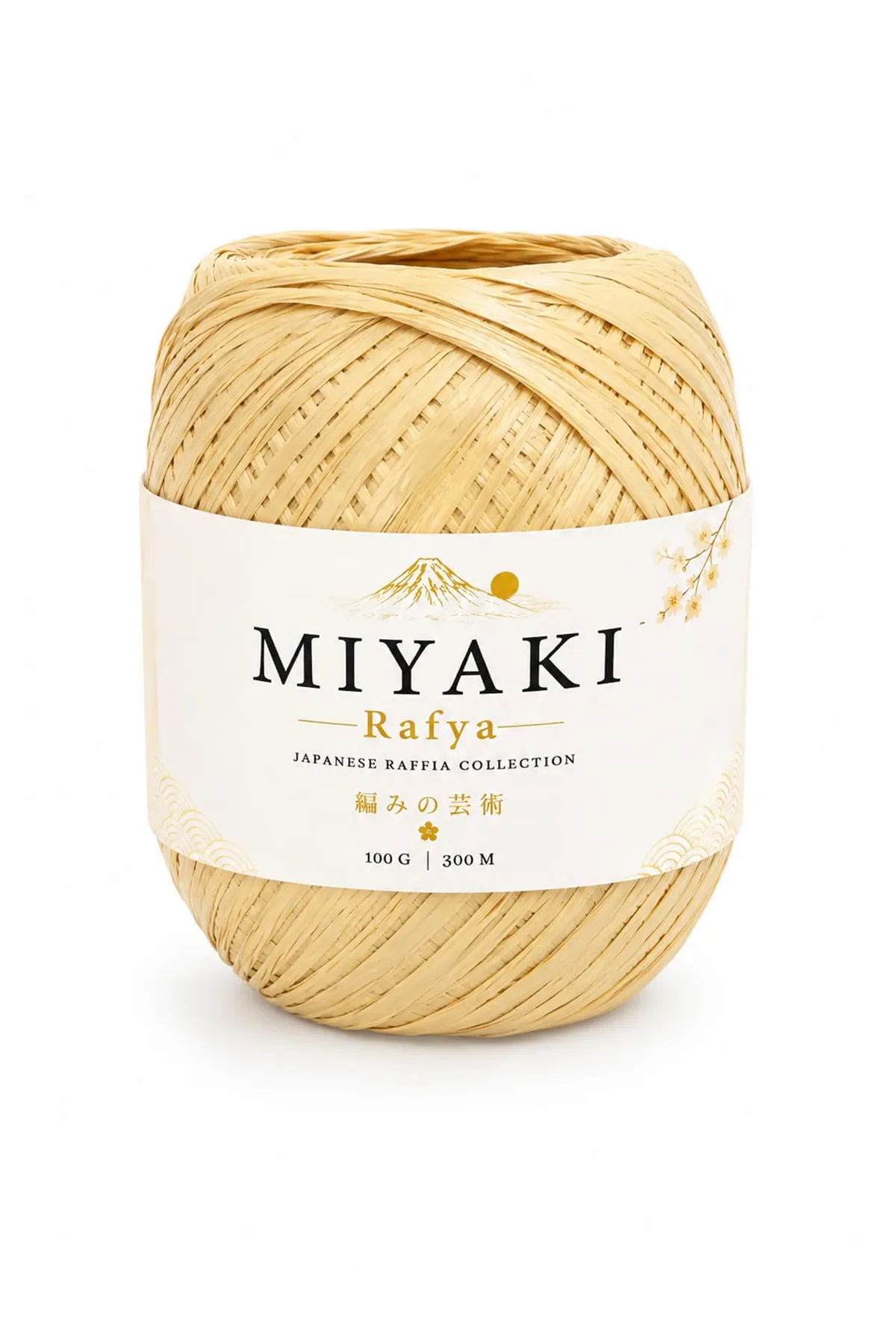 Miyaki Rafya Krem 100 Gr 300 Mt  Örgü İpi Çanta İpi Supla İpi