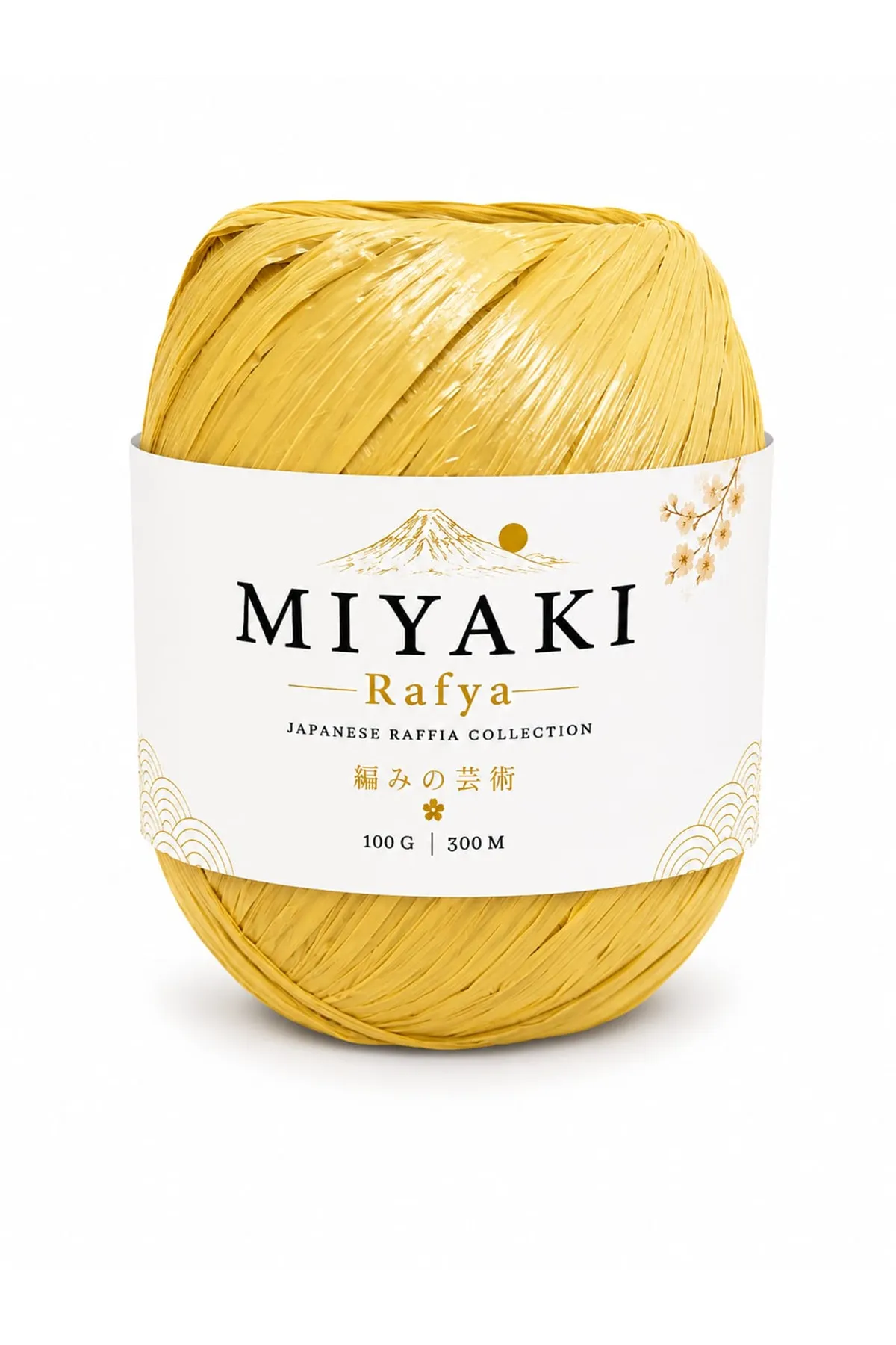 Miyaki Rafya Sarı 100 Gr 300 Mt  Örgü İpi Çanta İpi Supla İpi