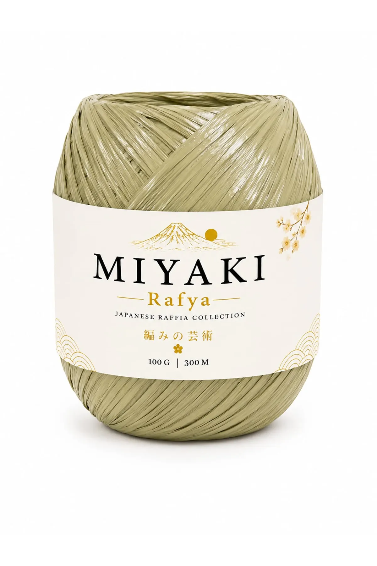 Miyaki Rafya Yeşil 100 Gr 300 Mt  Örgü İpi Çanta İpi Supla İpi