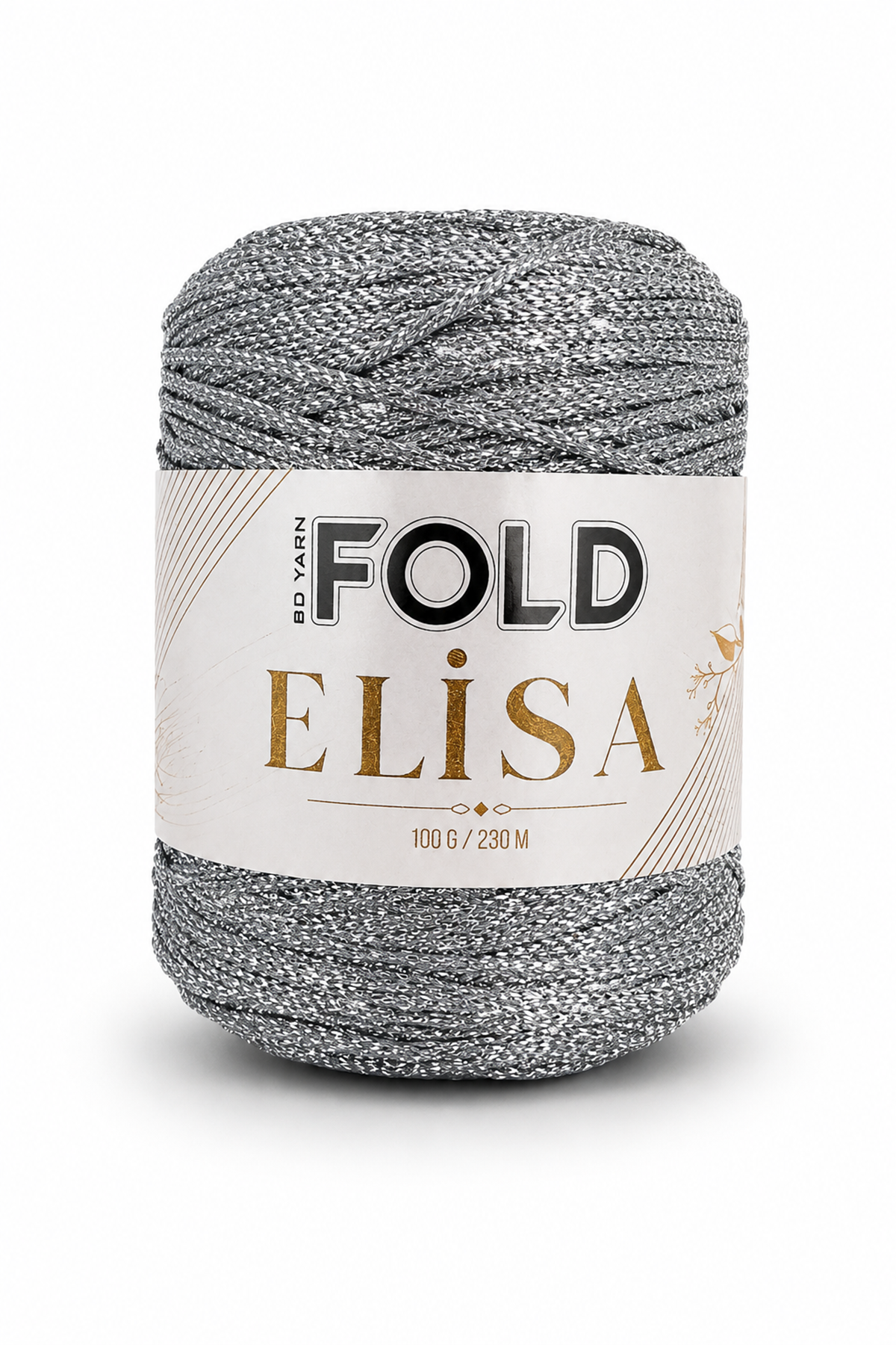 Elisa - Gümüş %100 Sim 100 Gr 230 Mt Örgü İpi Çanta İpi Burs Çanta 