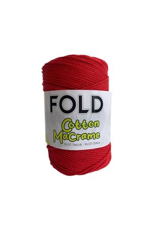 Fold Cotton Makrome - Kırmızı Pamuk Ip 200 Gram