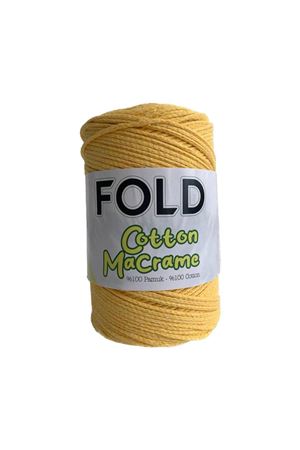 Fold Cotton Makrome - Sarı Pamuk Ip 200 Gram