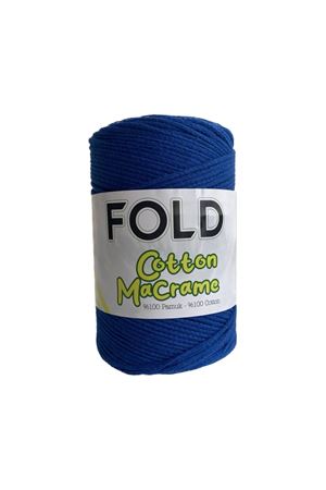 Fold Cotton Makrome - Saks Mavi Pamuk Ip 200 Gram